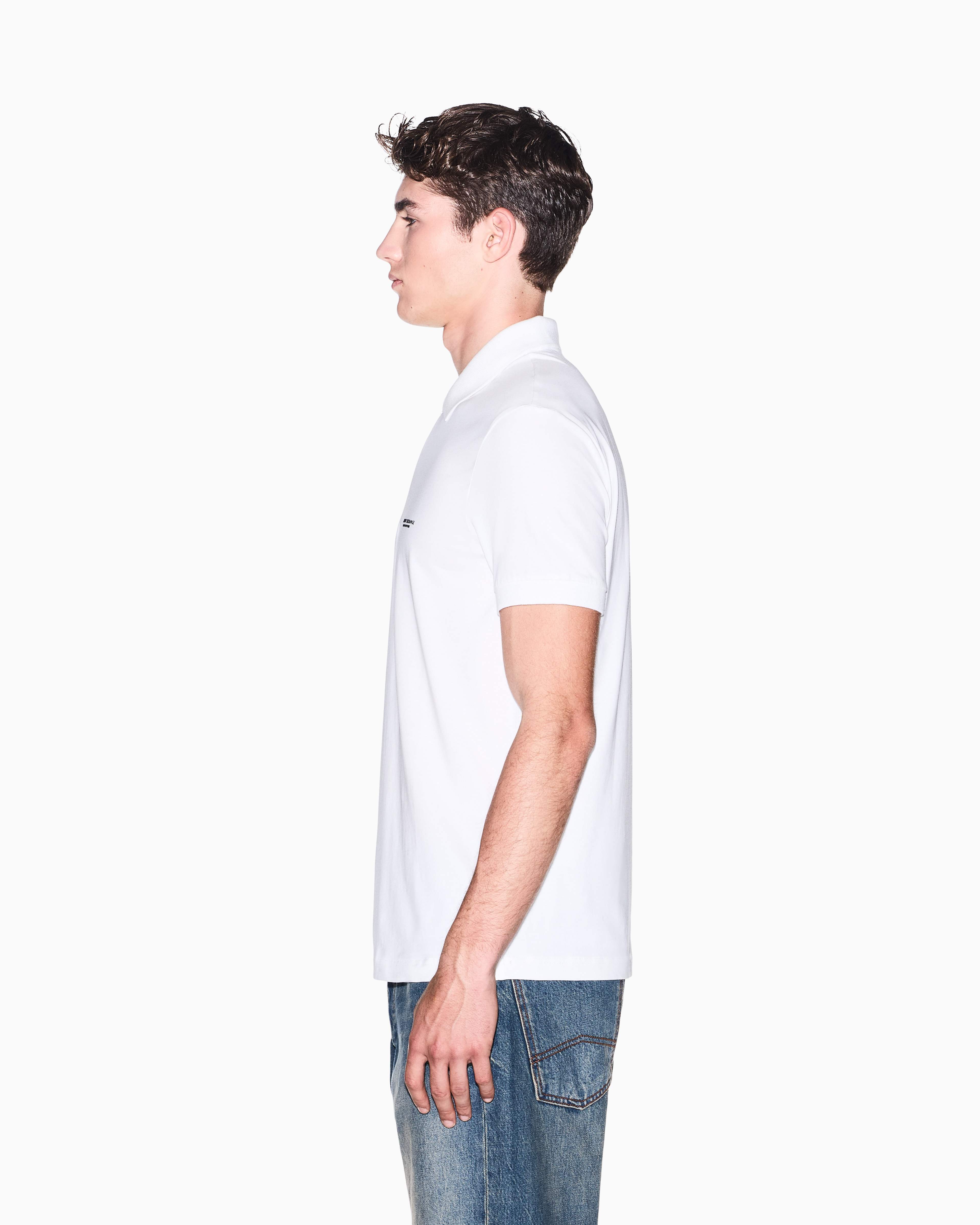 Men's White Armani Classics Polo Shirt