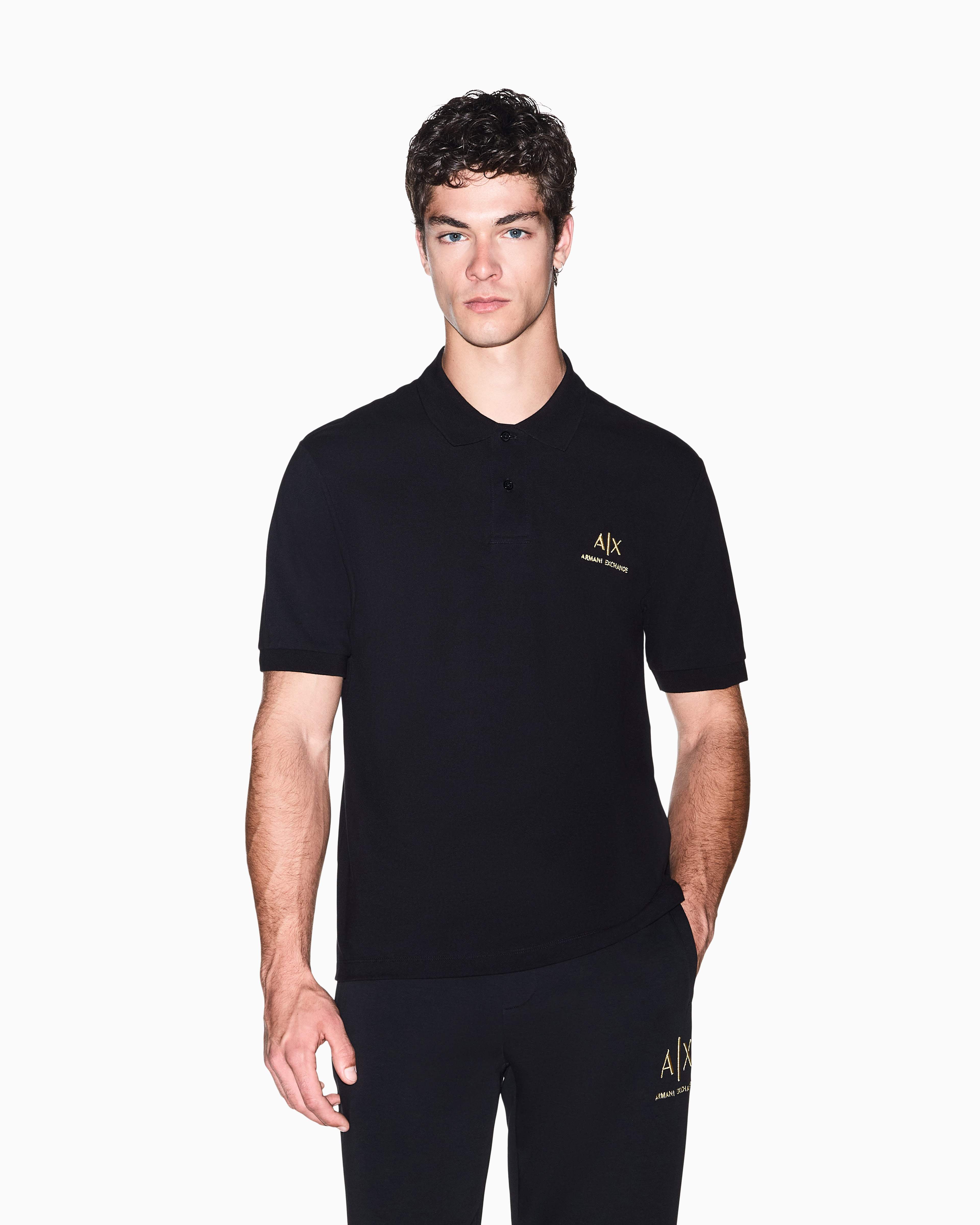 Men's Black Armani Classics Polo Shirt