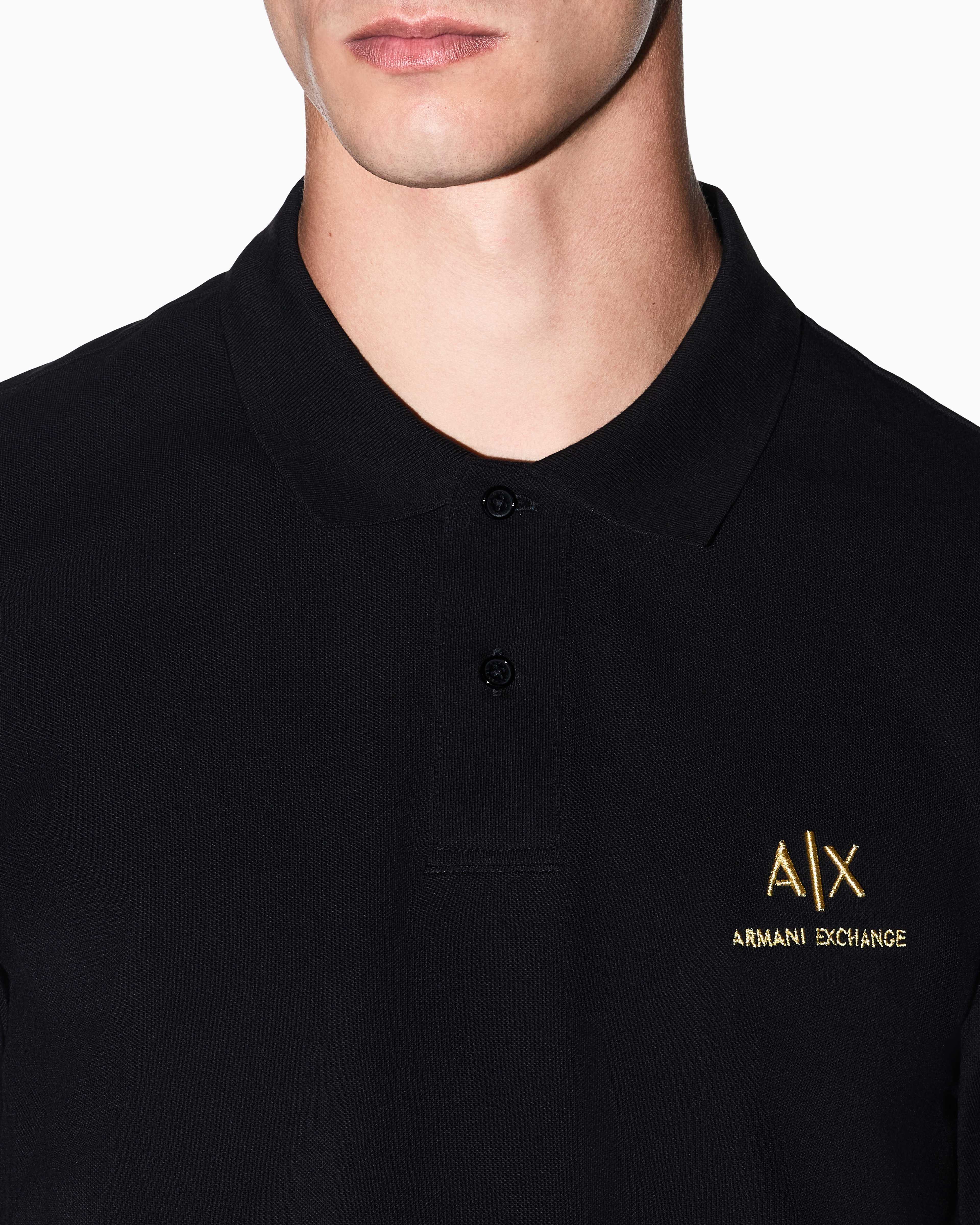Men's Black Armani Classics Polo Shirt