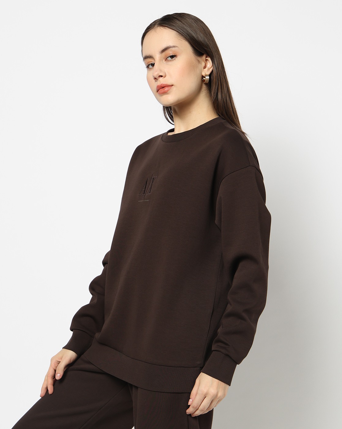 Women's Brown Modern Drama Sweatshirt