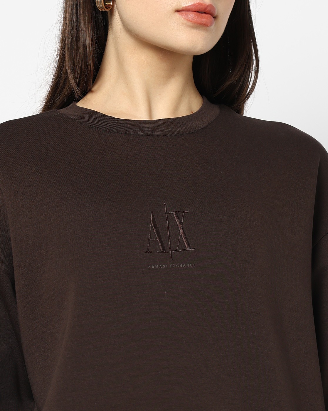 Women's Brown Modern Drama Sweatshirt