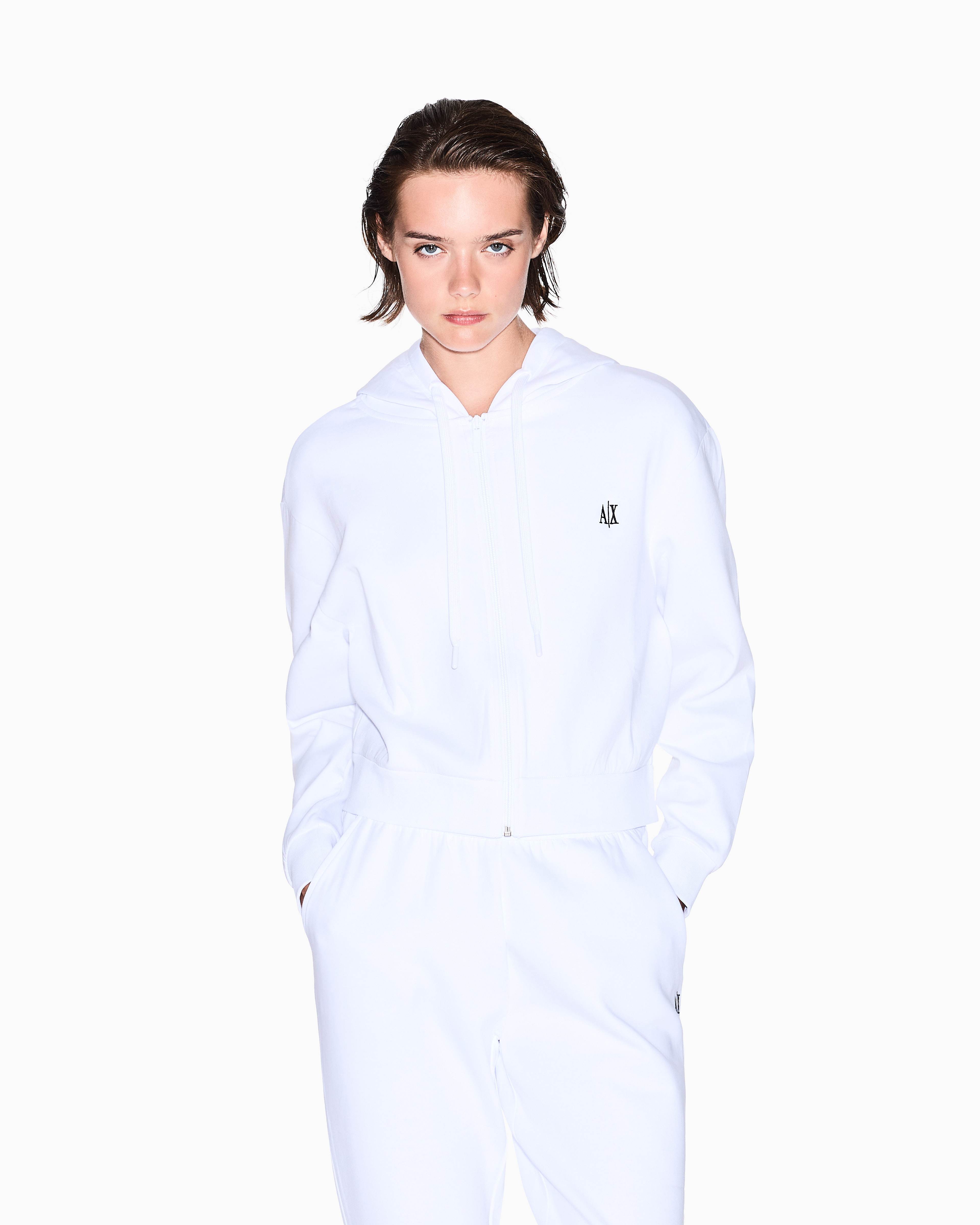 Women's White Modern Drama SWEATSHIRT