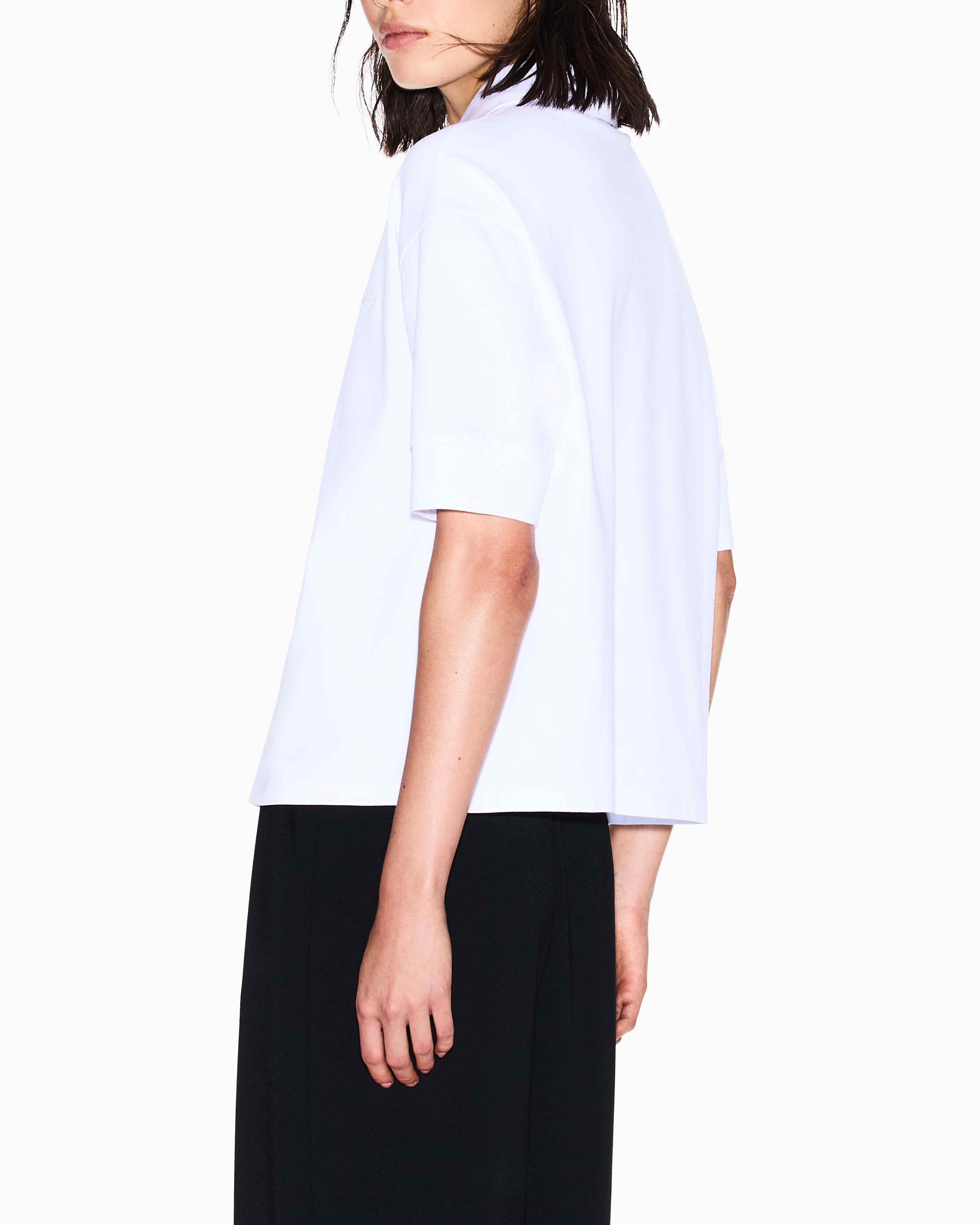 Women's White Modern Drama POLO SHIRT
