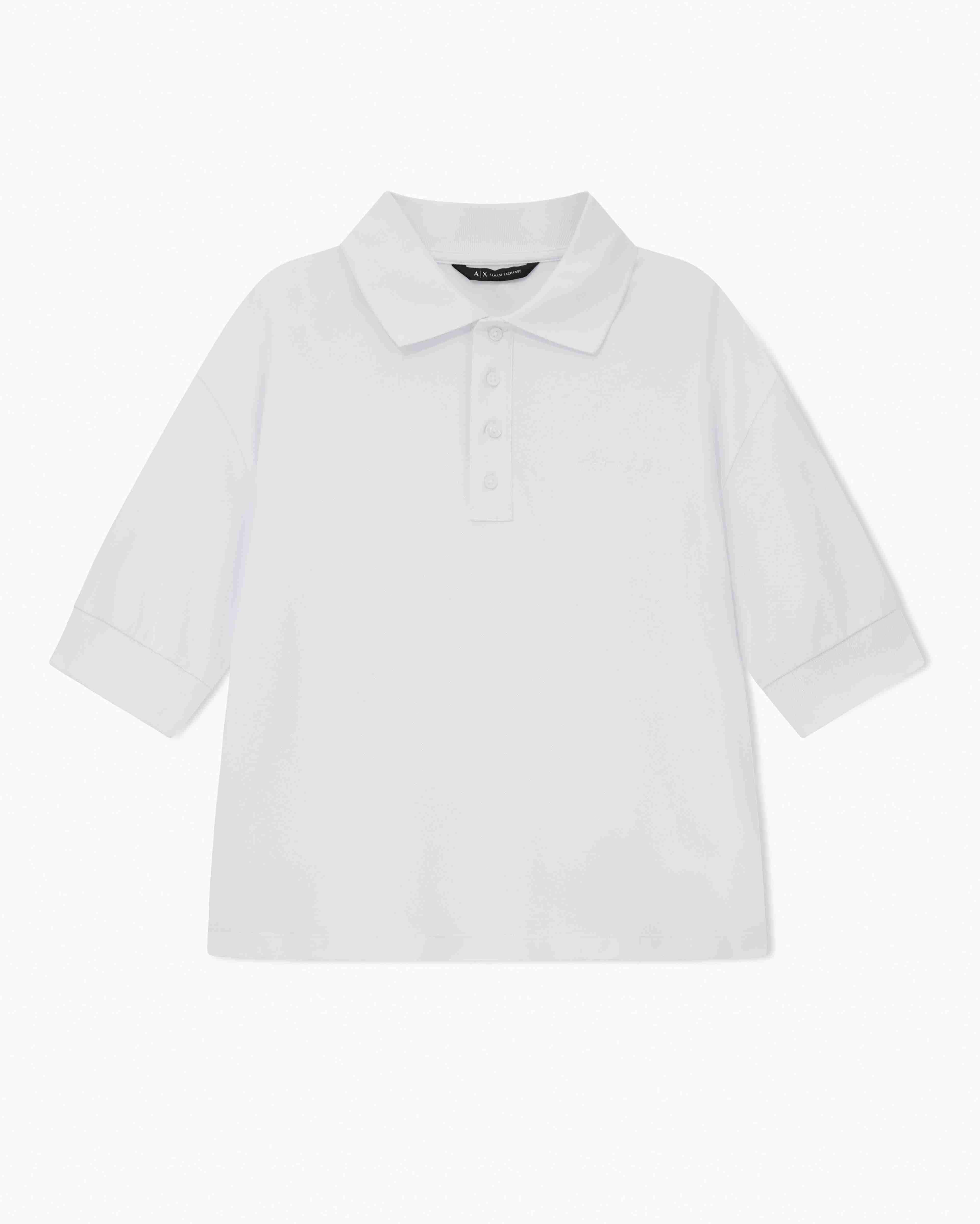 Women's White Modern Drama POLO SHIRT