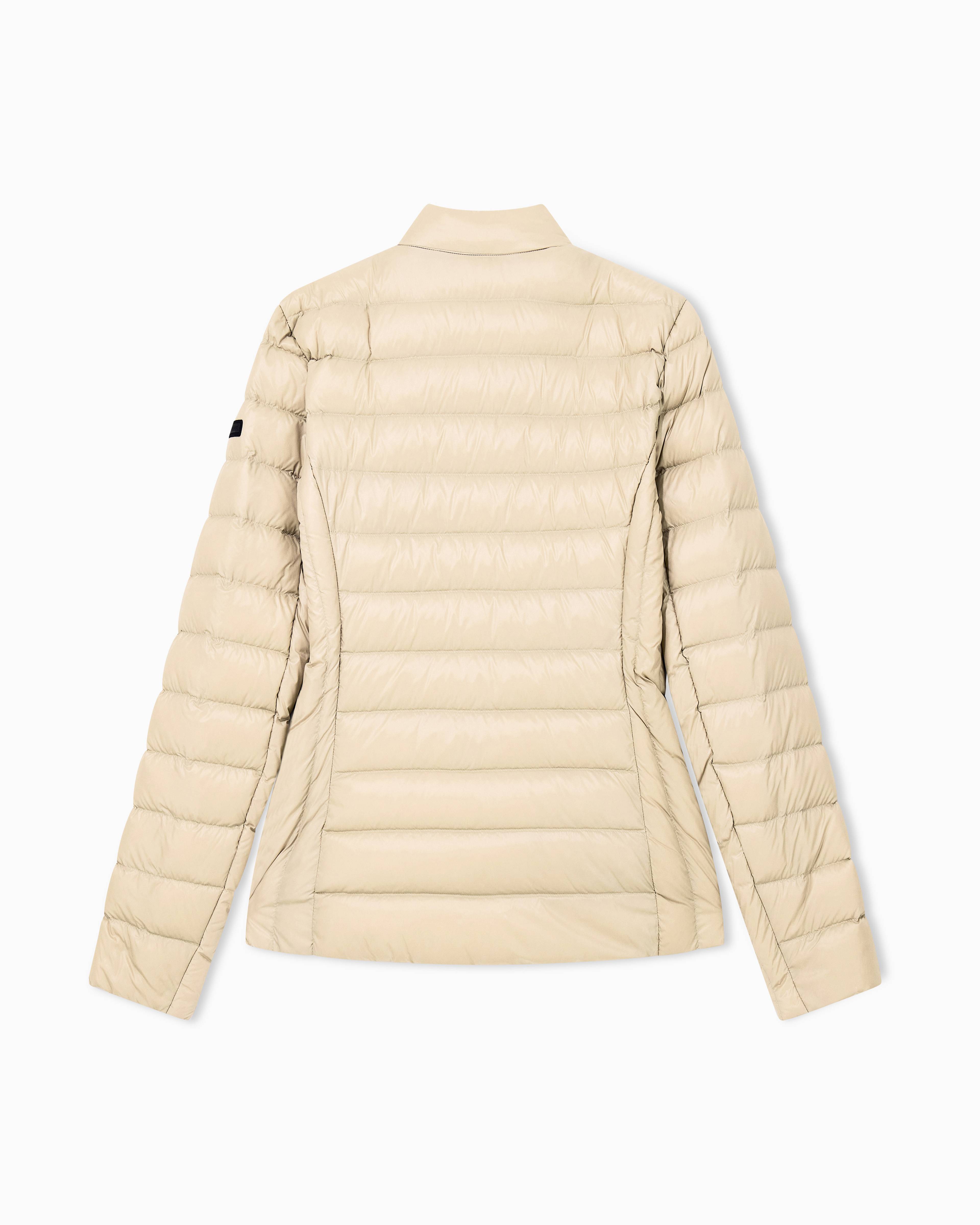 Women's Grey Modern Drama Down Jacket