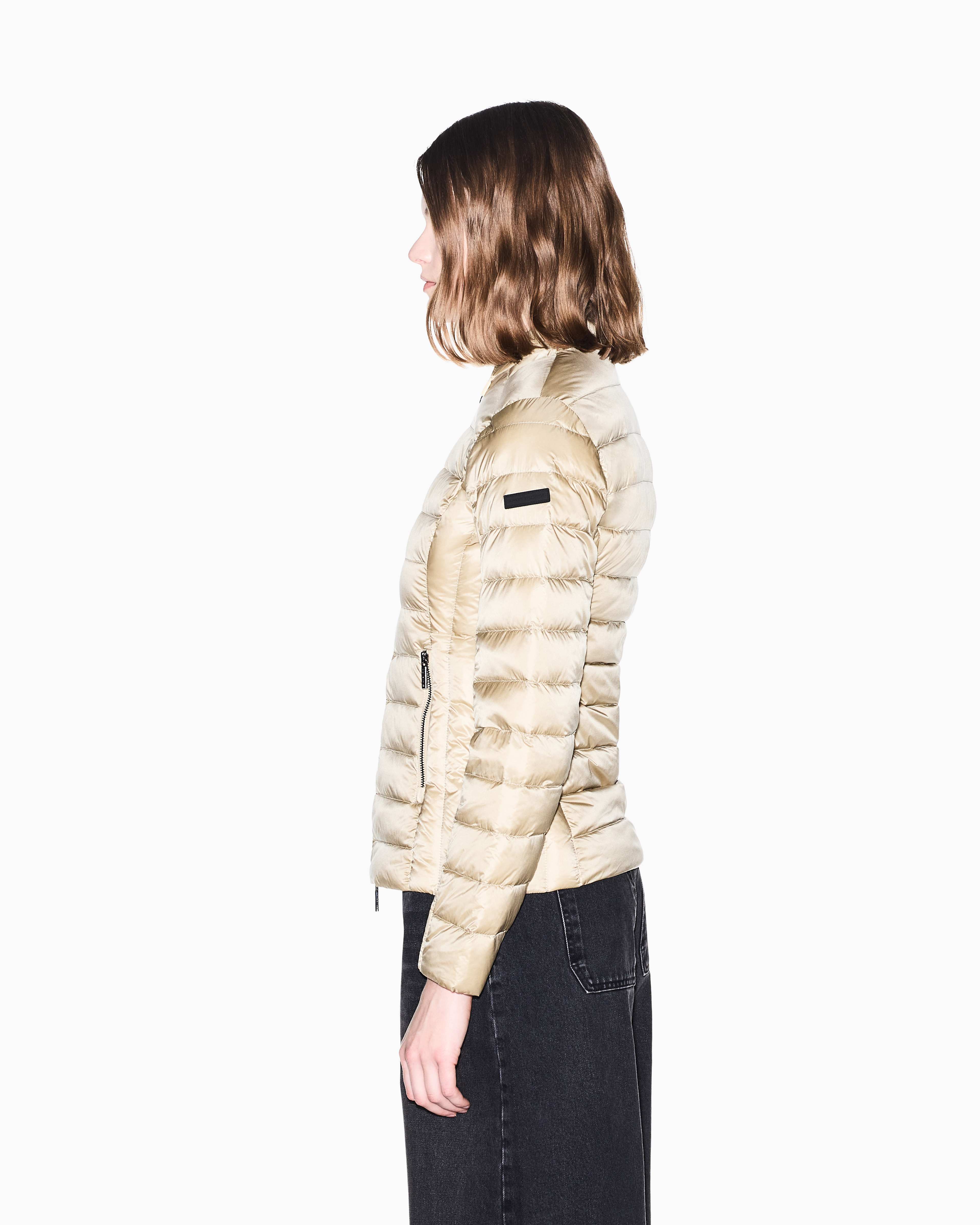 Women's Grey Modern Drama Down Jacket