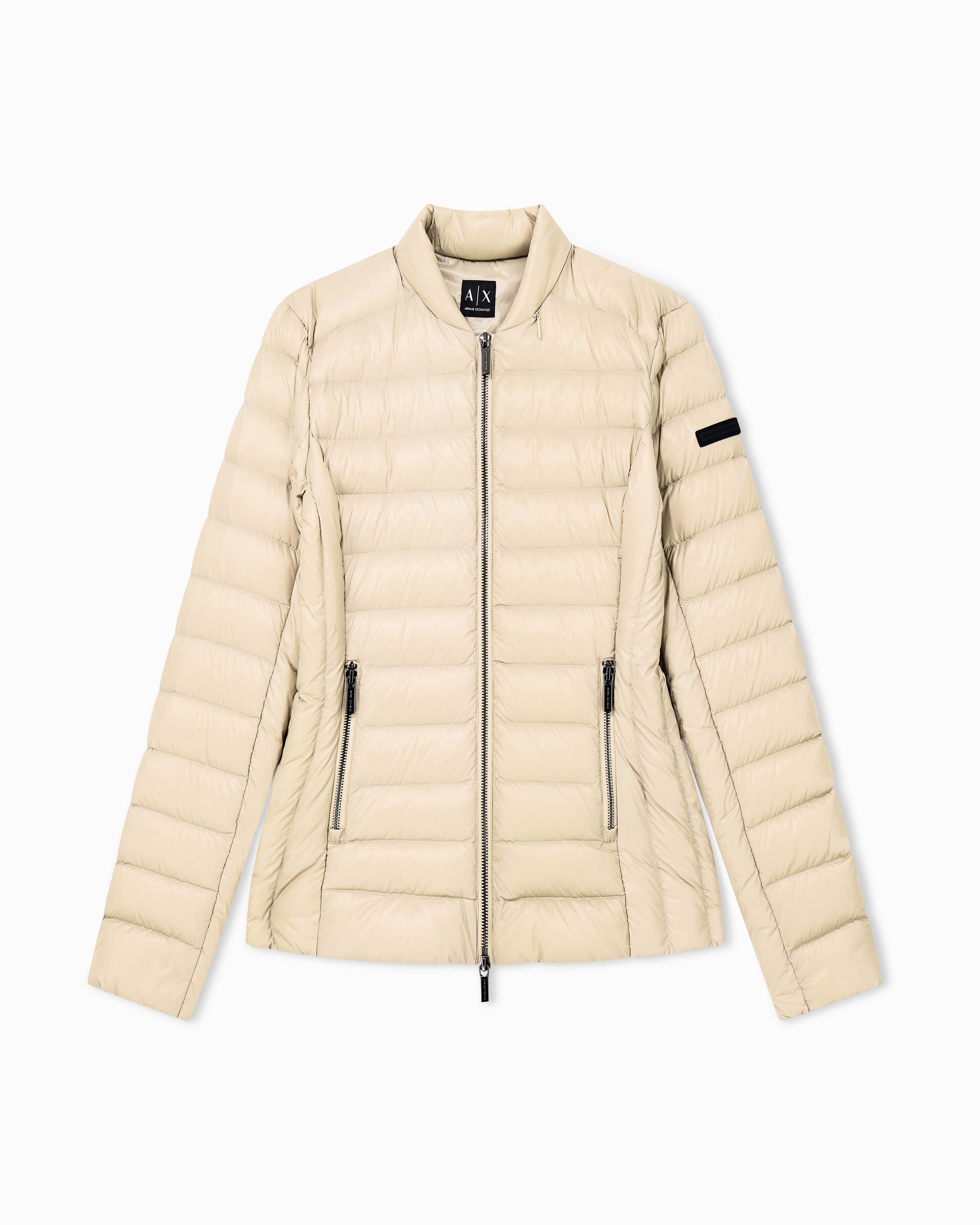 Women's Grey Modern Drama Down Jacket