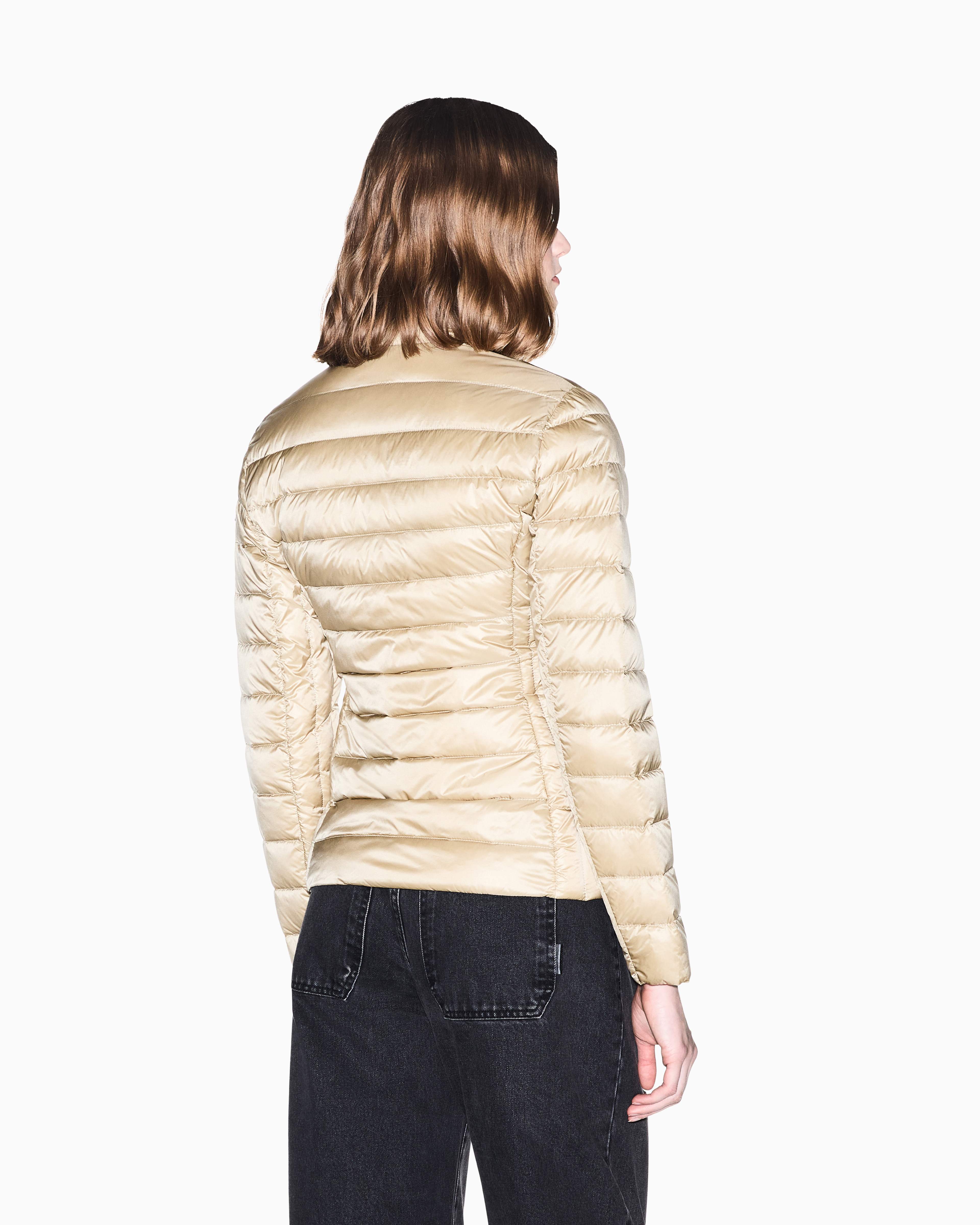 Women's Grey Modern Drama Down Jacket