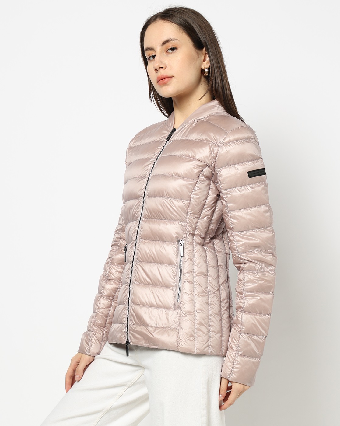 Women's Pink Modern Drama Down Jacket