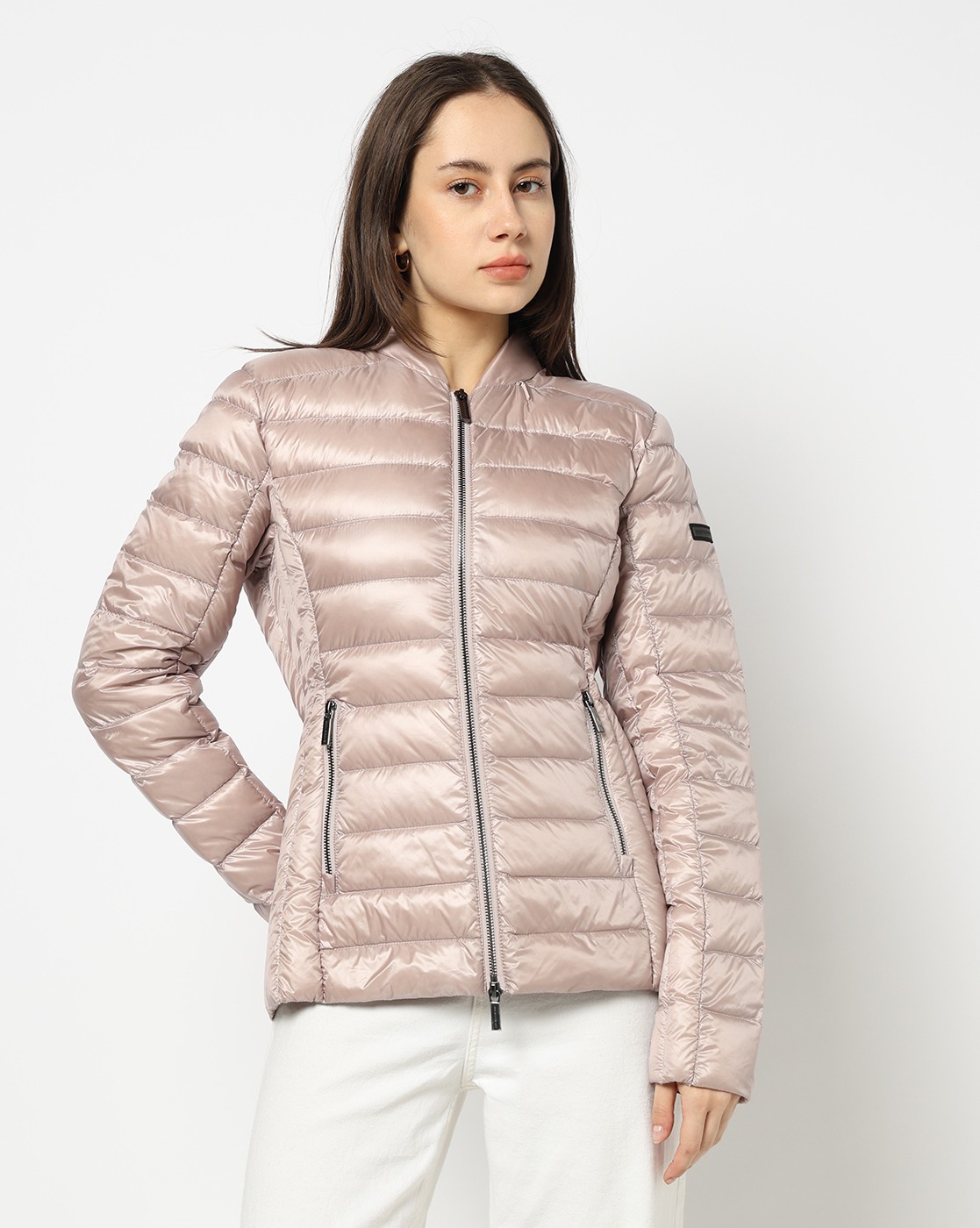 Women's Pink Modern Drama Down Jacket