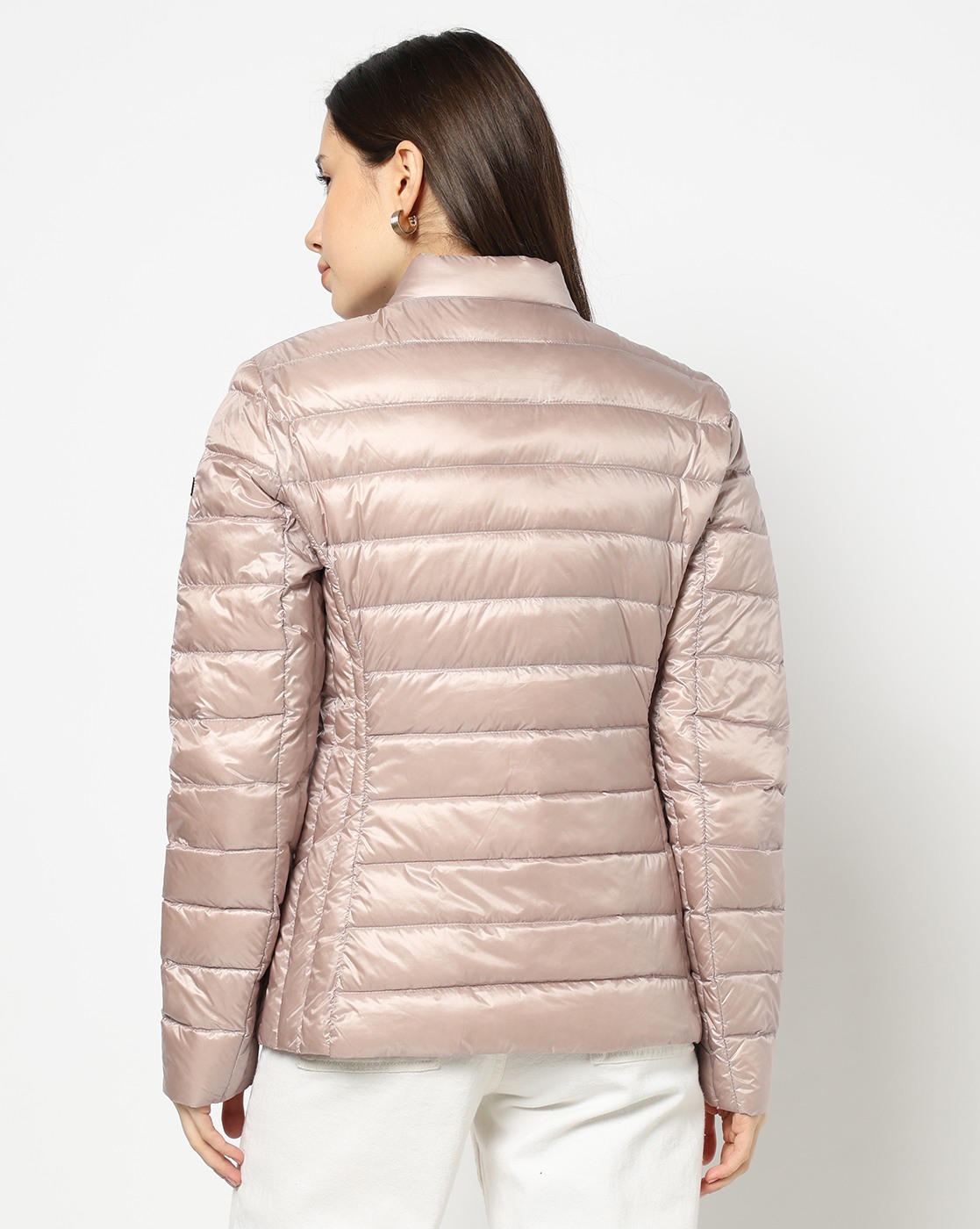 Women's Pink Modern Drama Down Jacket