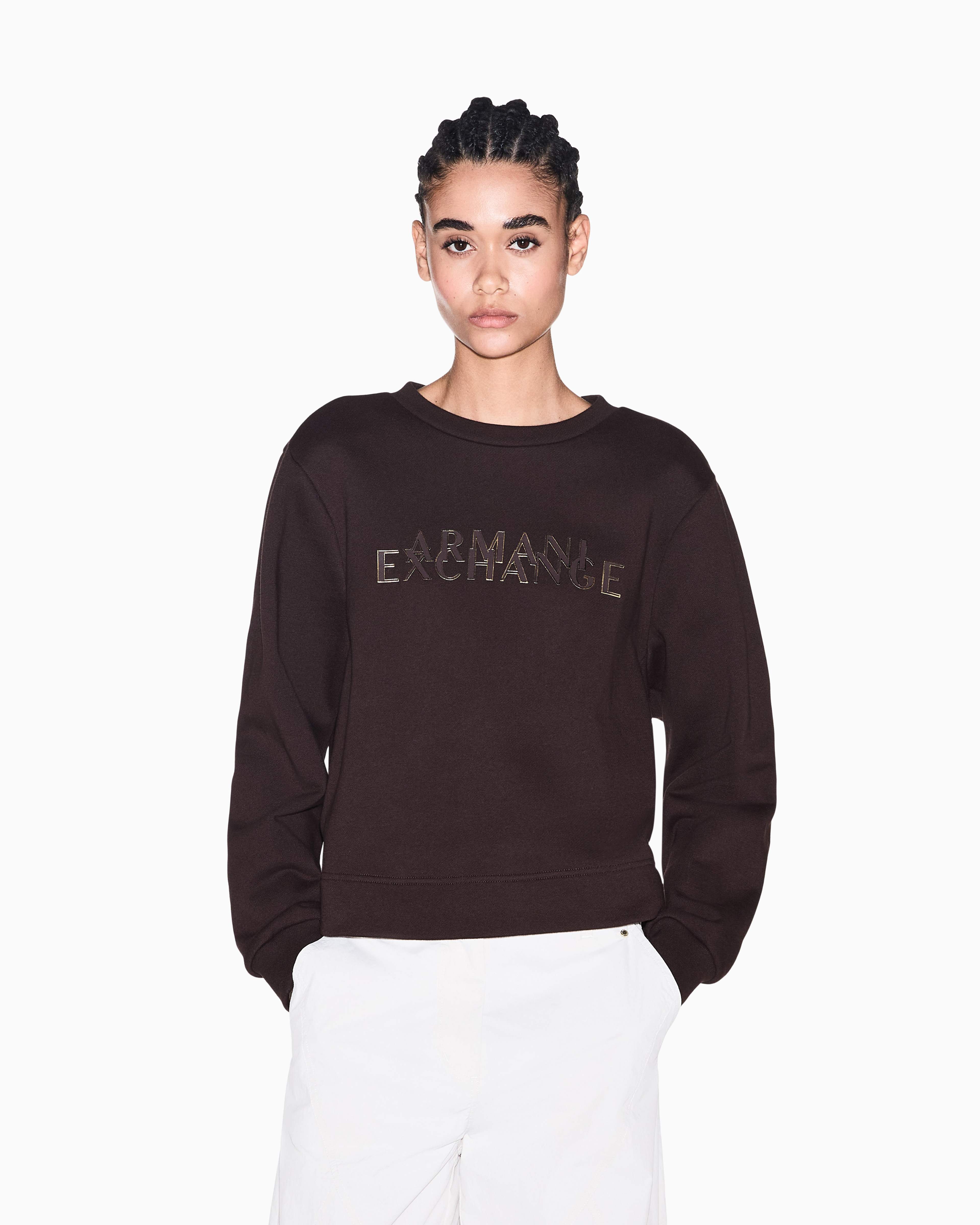 Women's Brown Modern Drama Sweatshirt