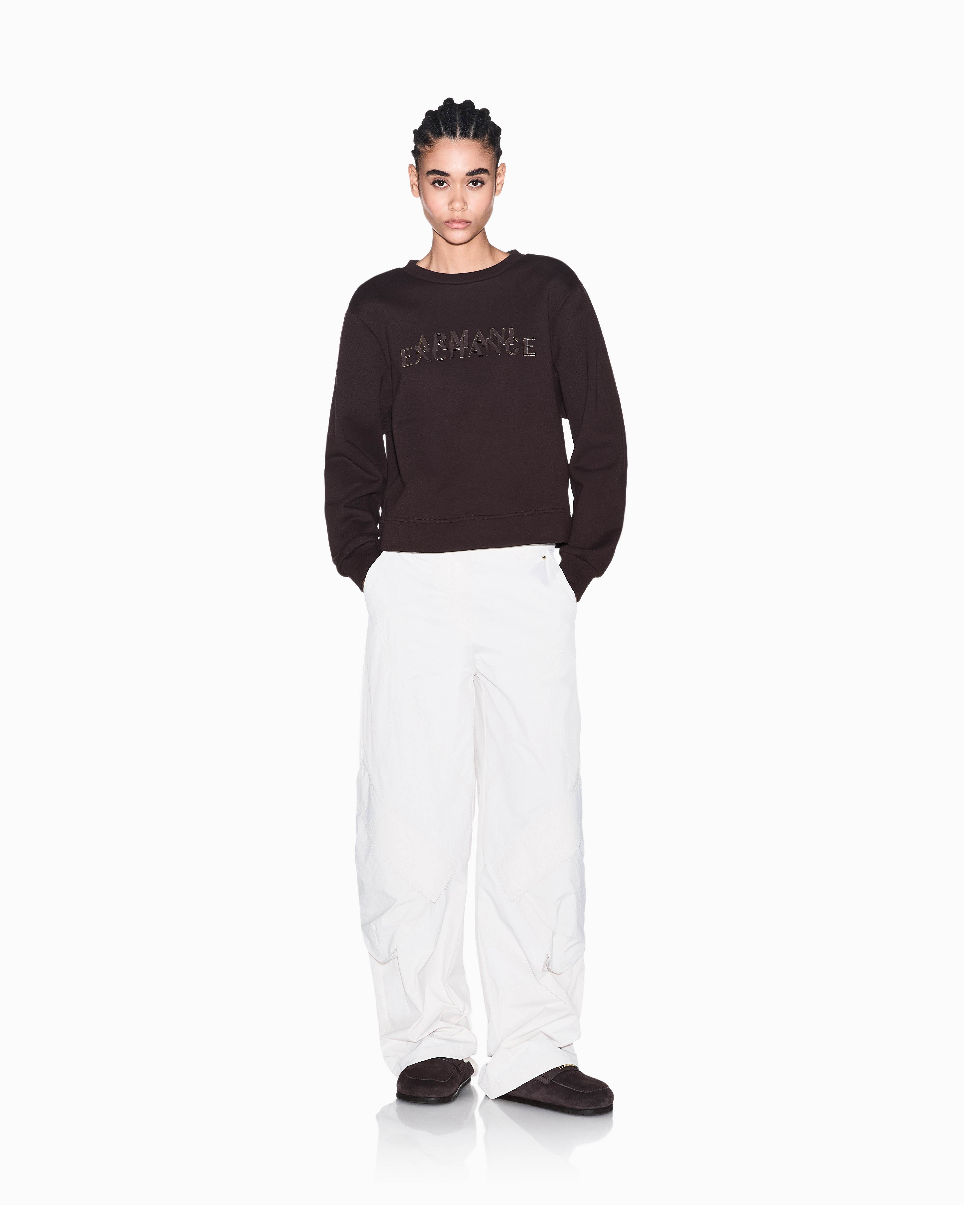 Women's Brown Modern Drama Sweatshirt