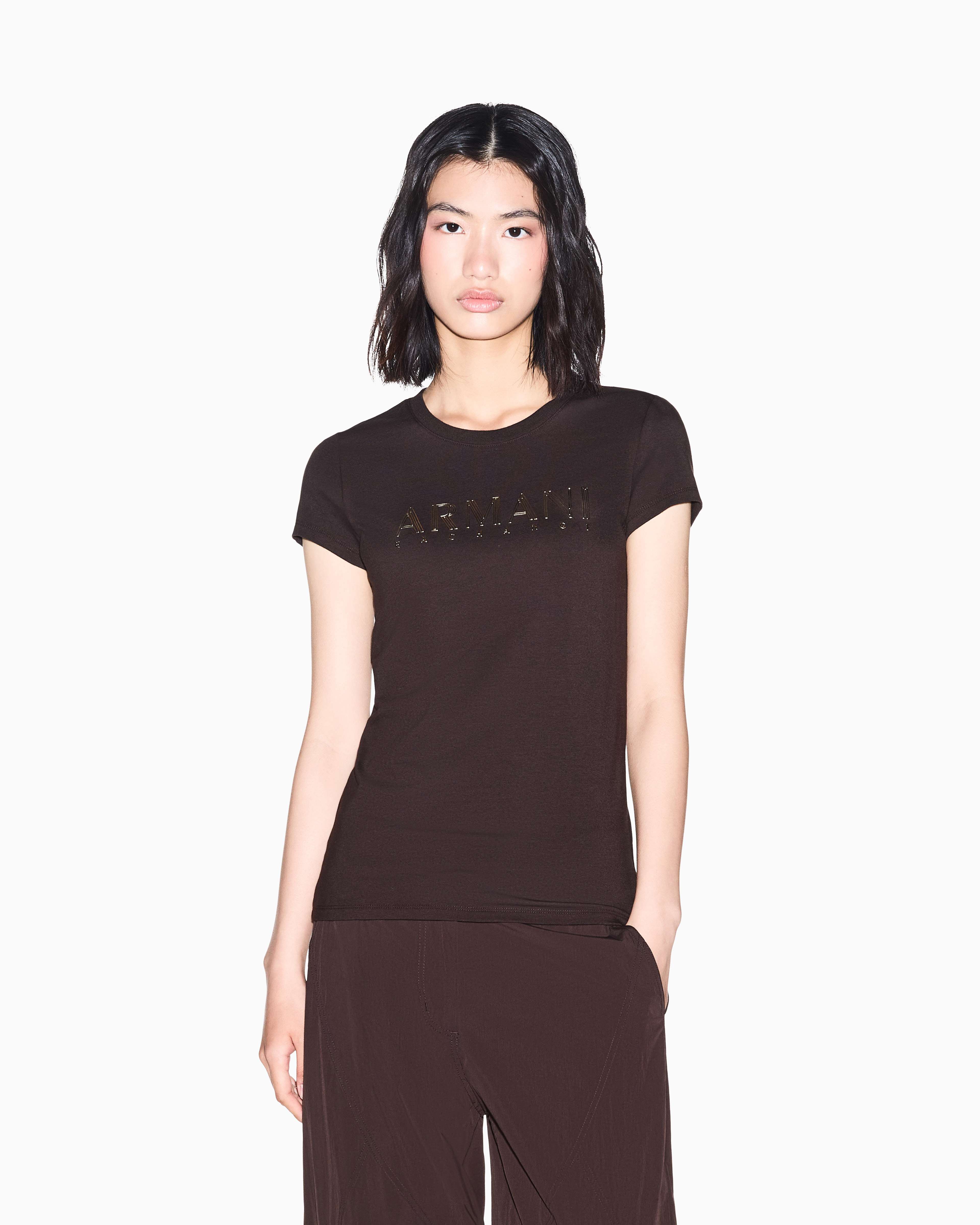 Women's Brown Modern Drama T-Shirt