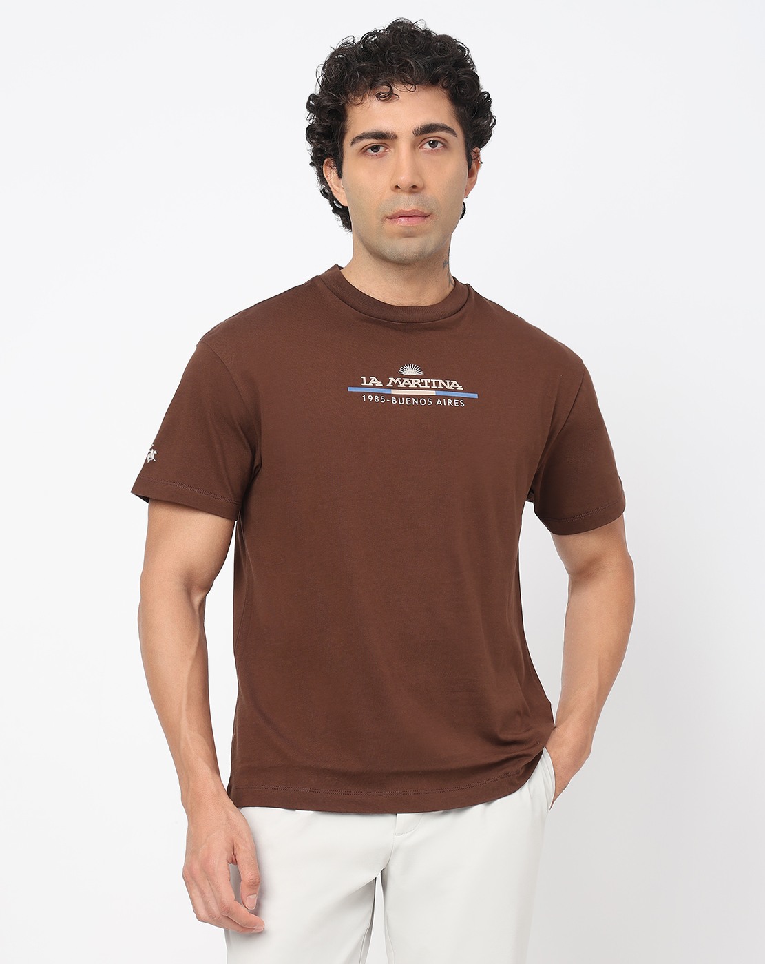 Cotton Relaxed Fit Solid Crew Neck Tshirt