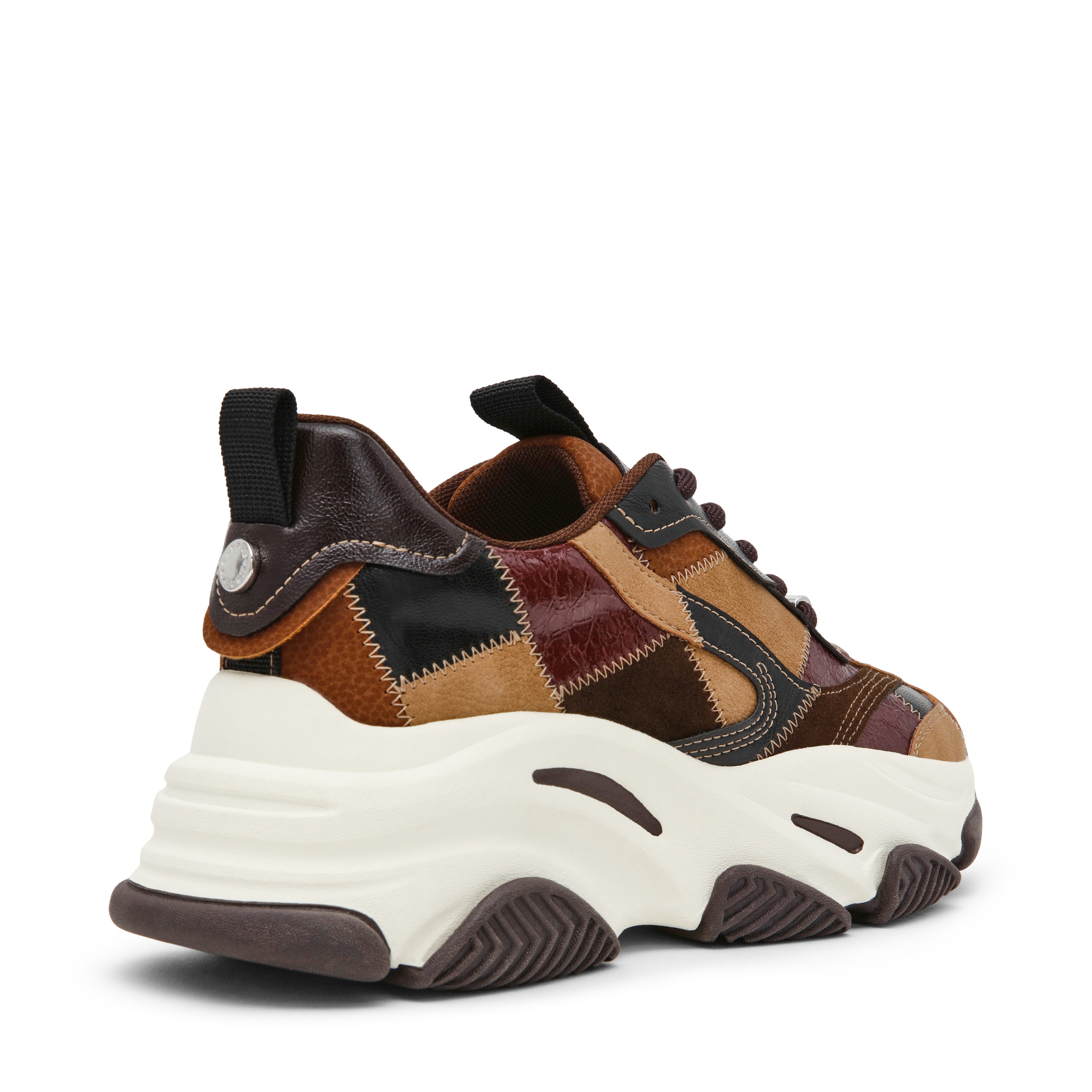 Puzzlez-In Brown Multi Sneakers