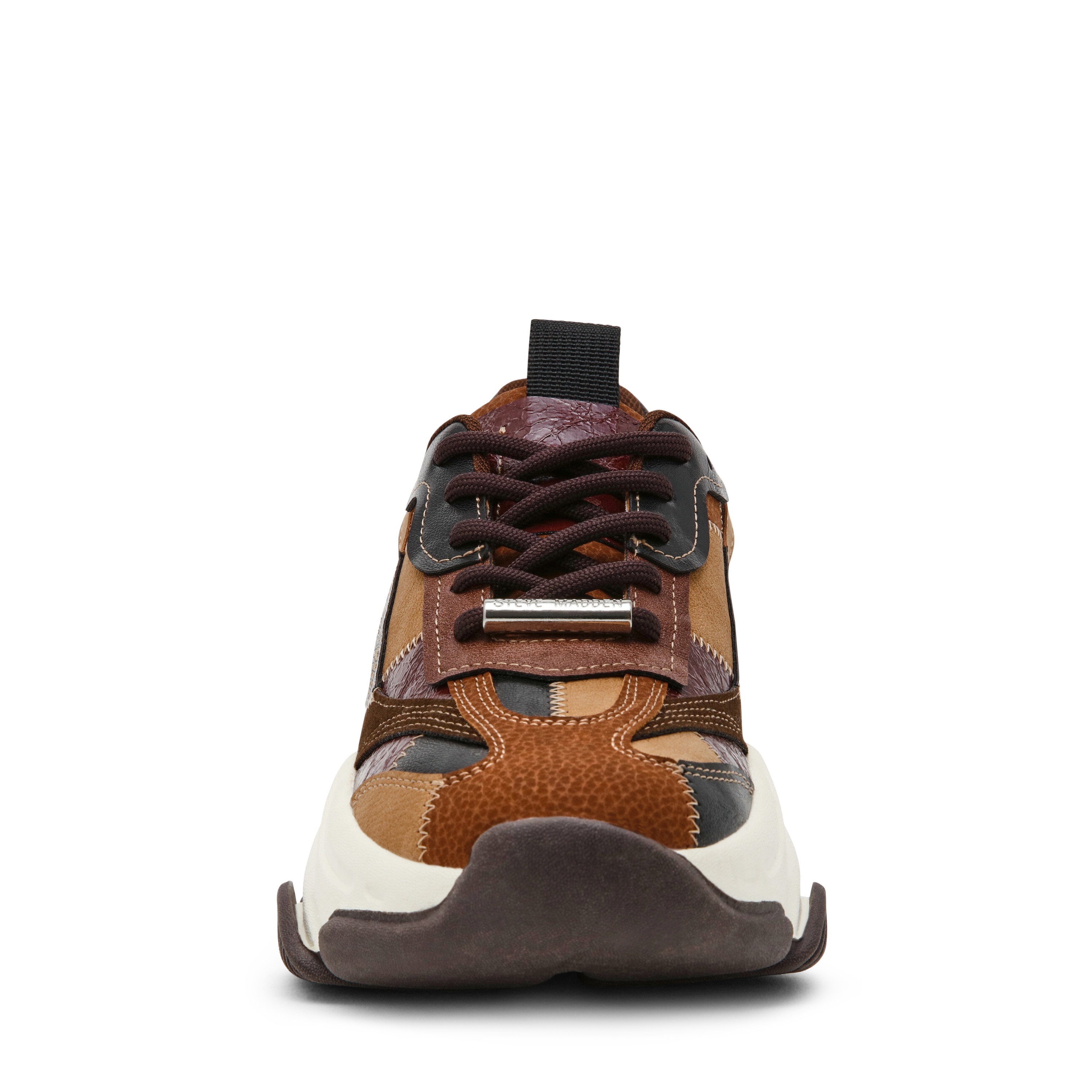 Puzzlez-In Brown Multi Sneakers