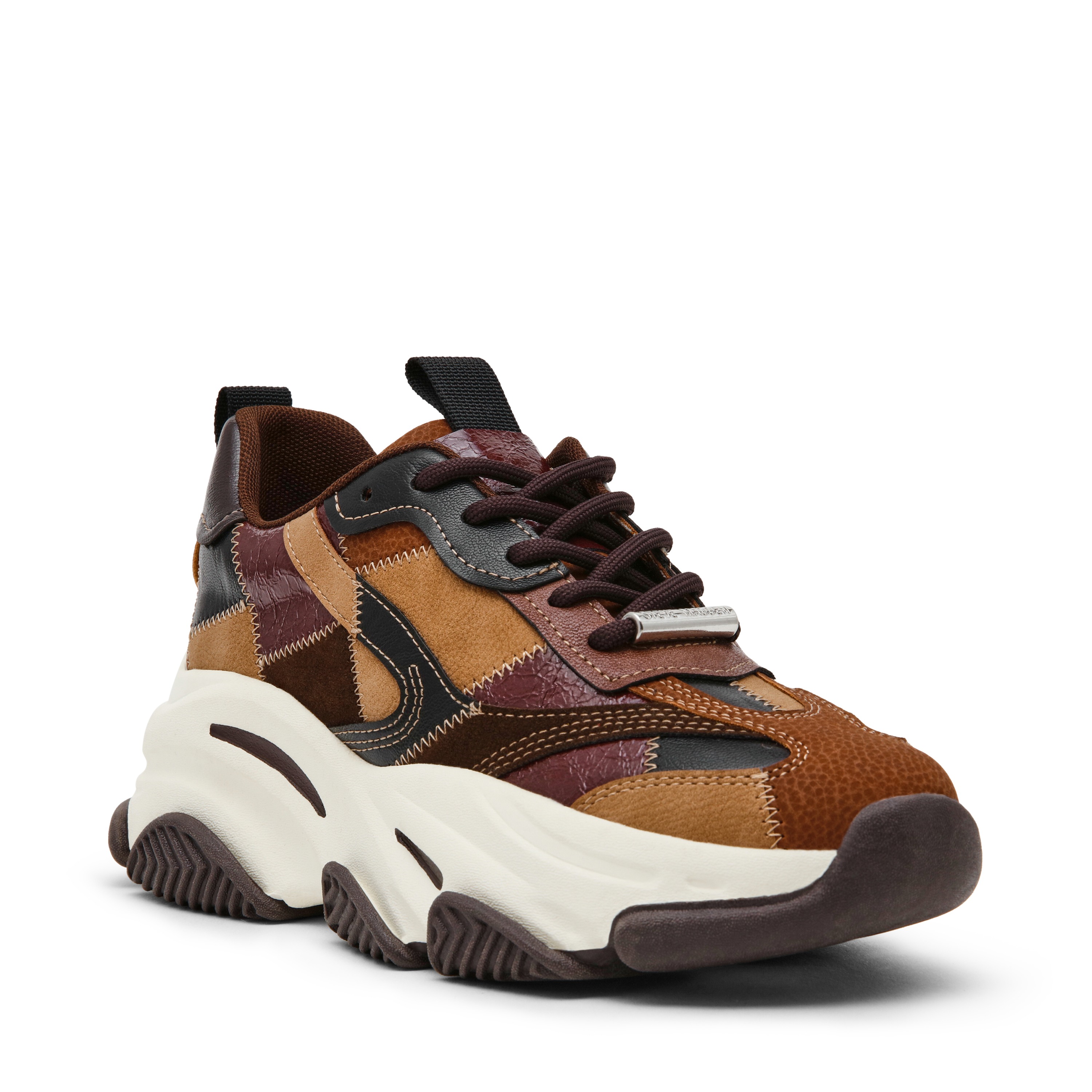 Puzzlez-In Brown Multi Sneakers