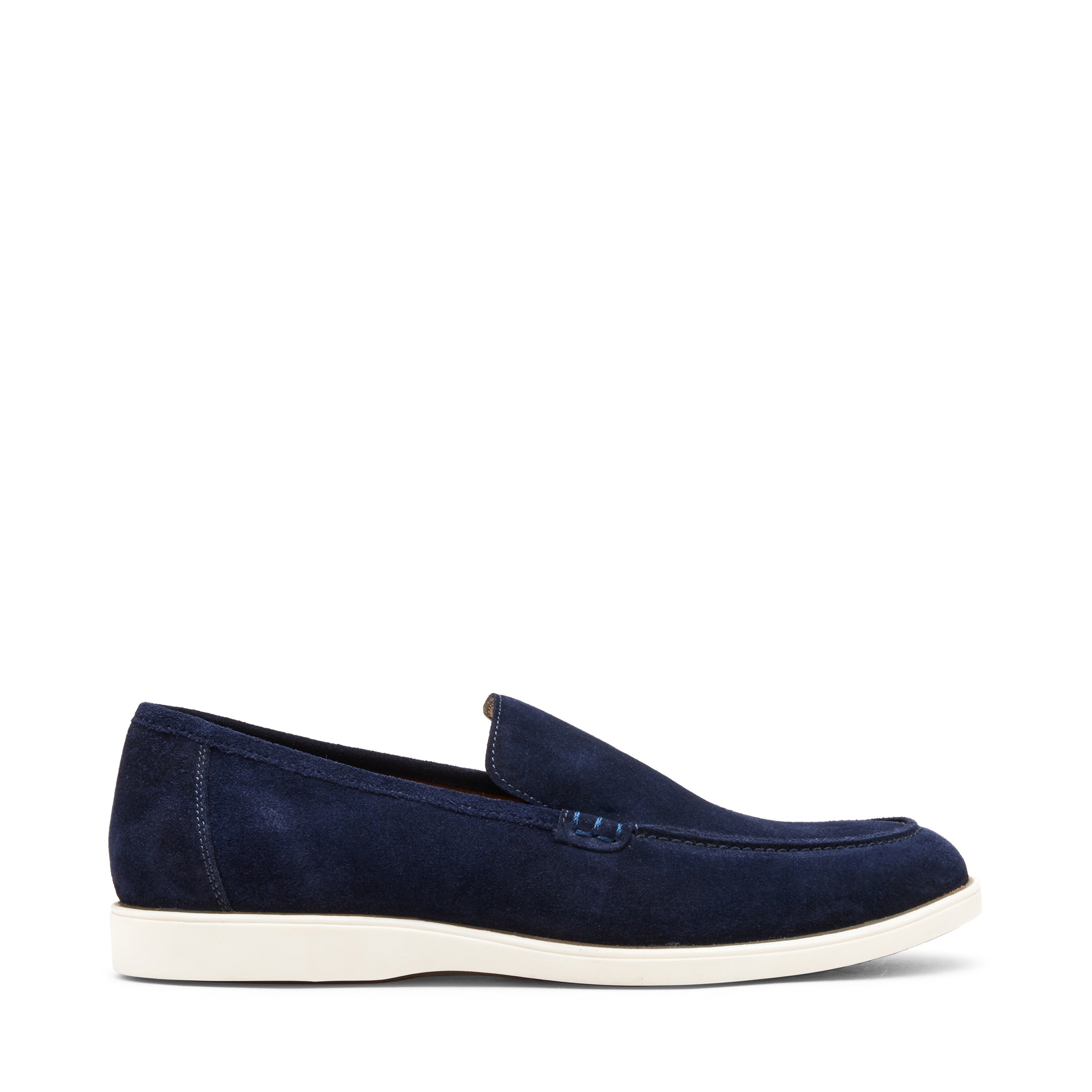 Grover Navy Suede Dress Loafer