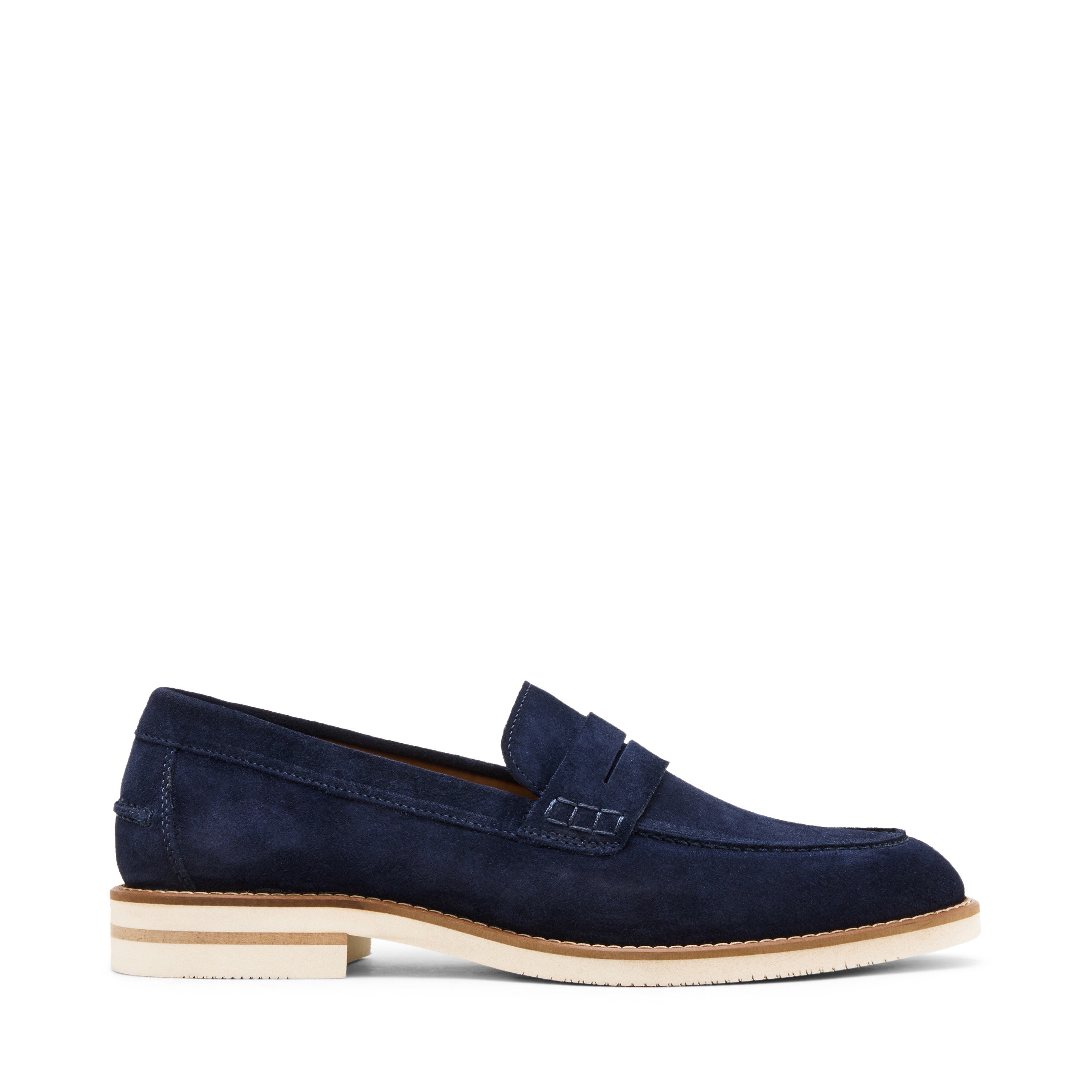 Florian Navy Suede Dress Loafer