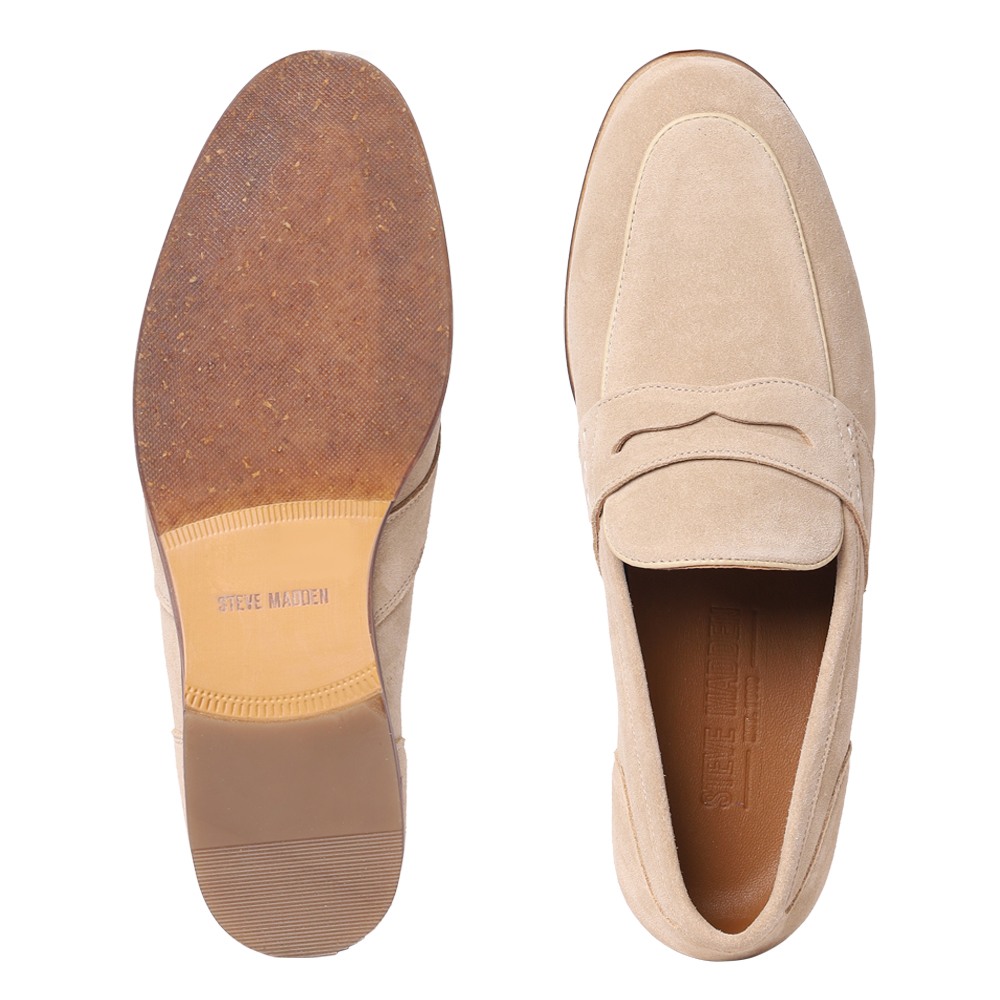 Magnus Sand Suede Dress Loafer