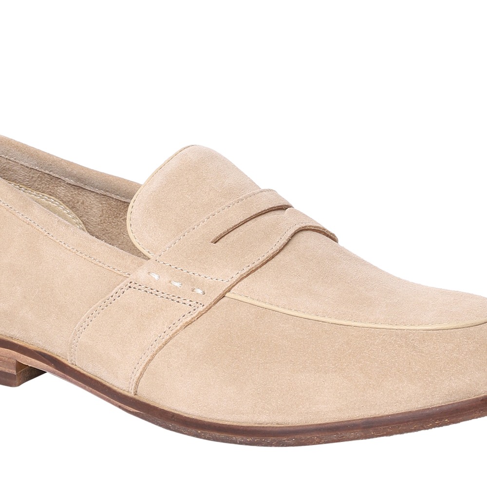 Magnus Sand Suede Dress Loafer