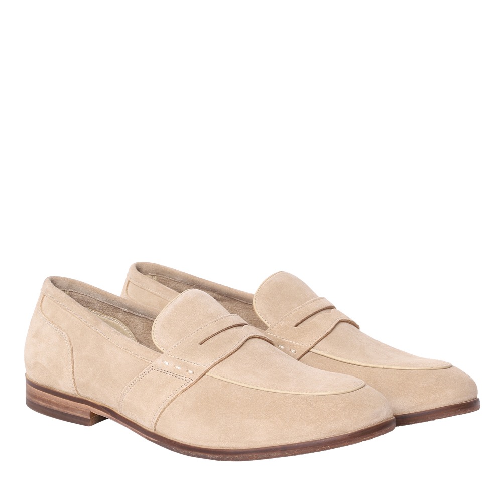 Magnus Sand Suede Dress Loafer