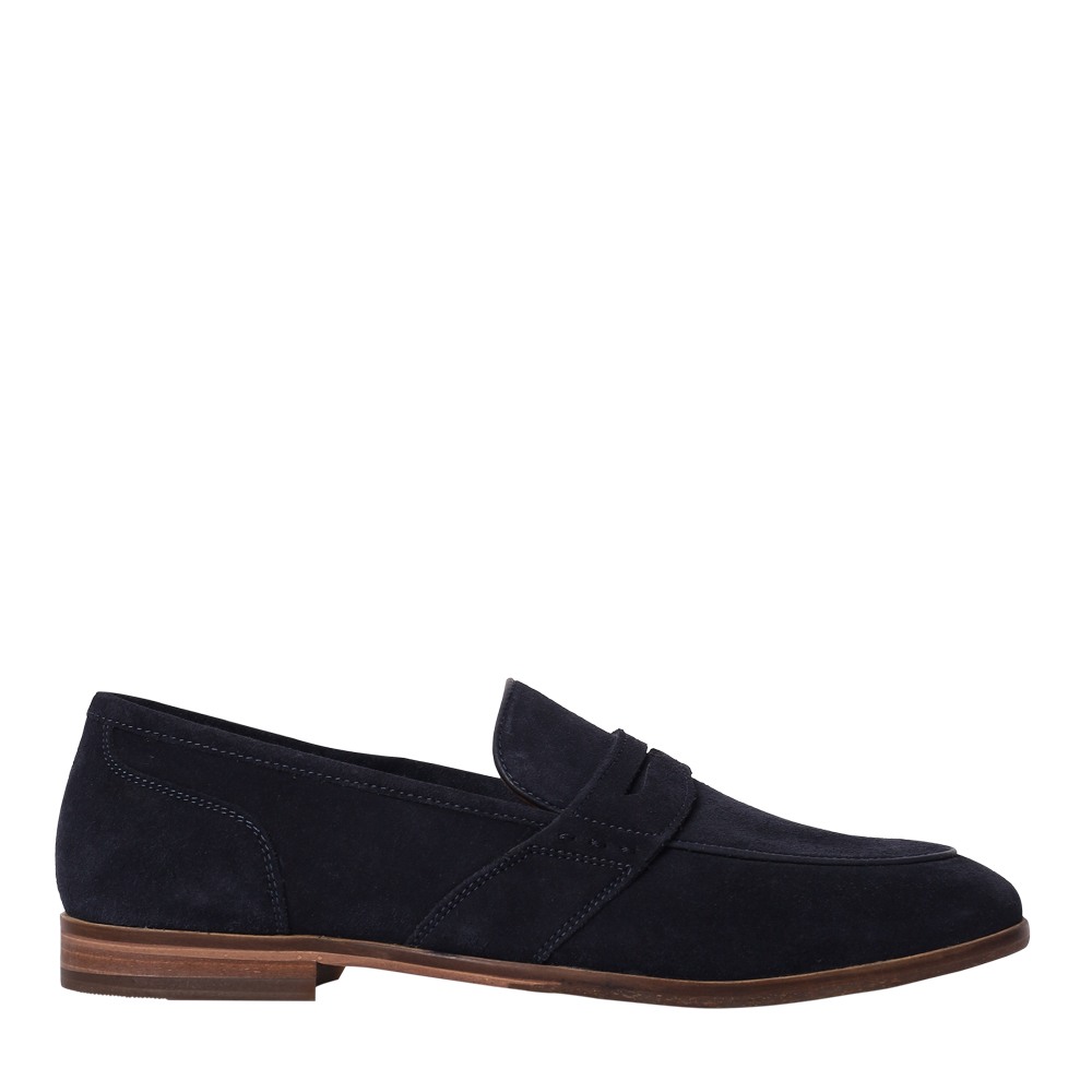 Magnus Navy Suede Dress Loafer