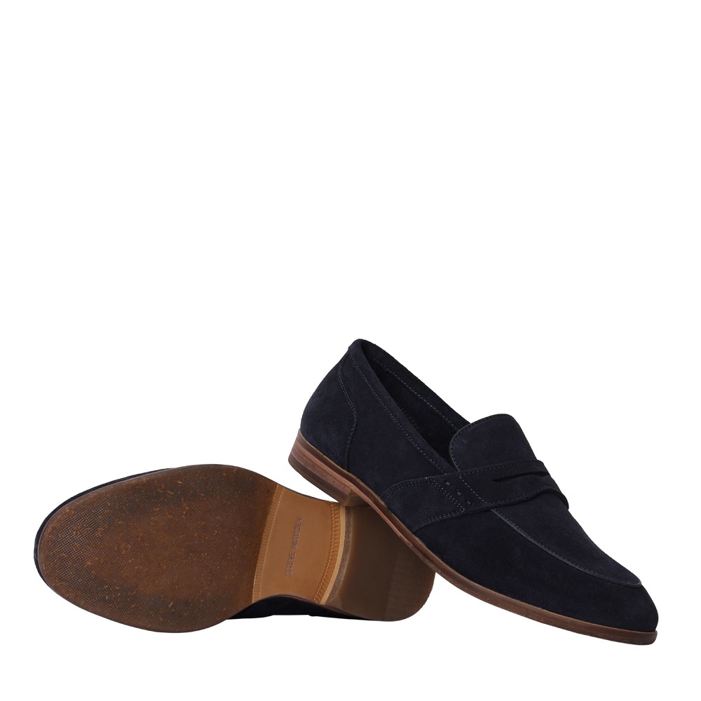 Magnus Navy Suede Dress Loafer
