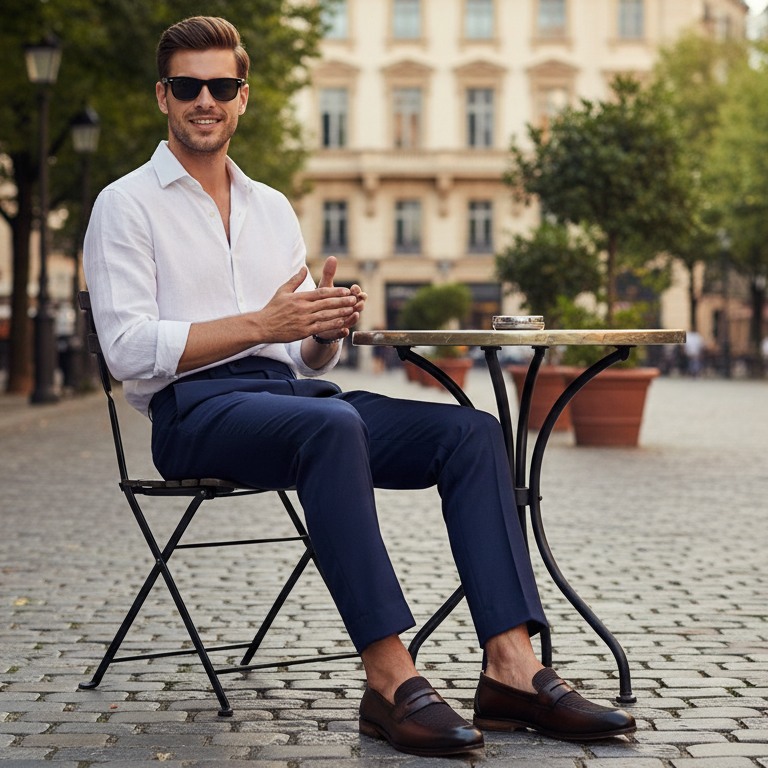 Magnus Brown Leather Dress Loafer
