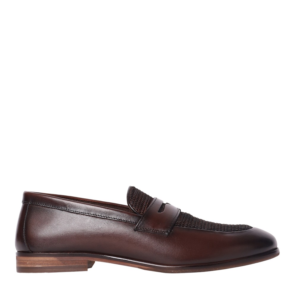 Magnus Brown Leather Dress Loafer