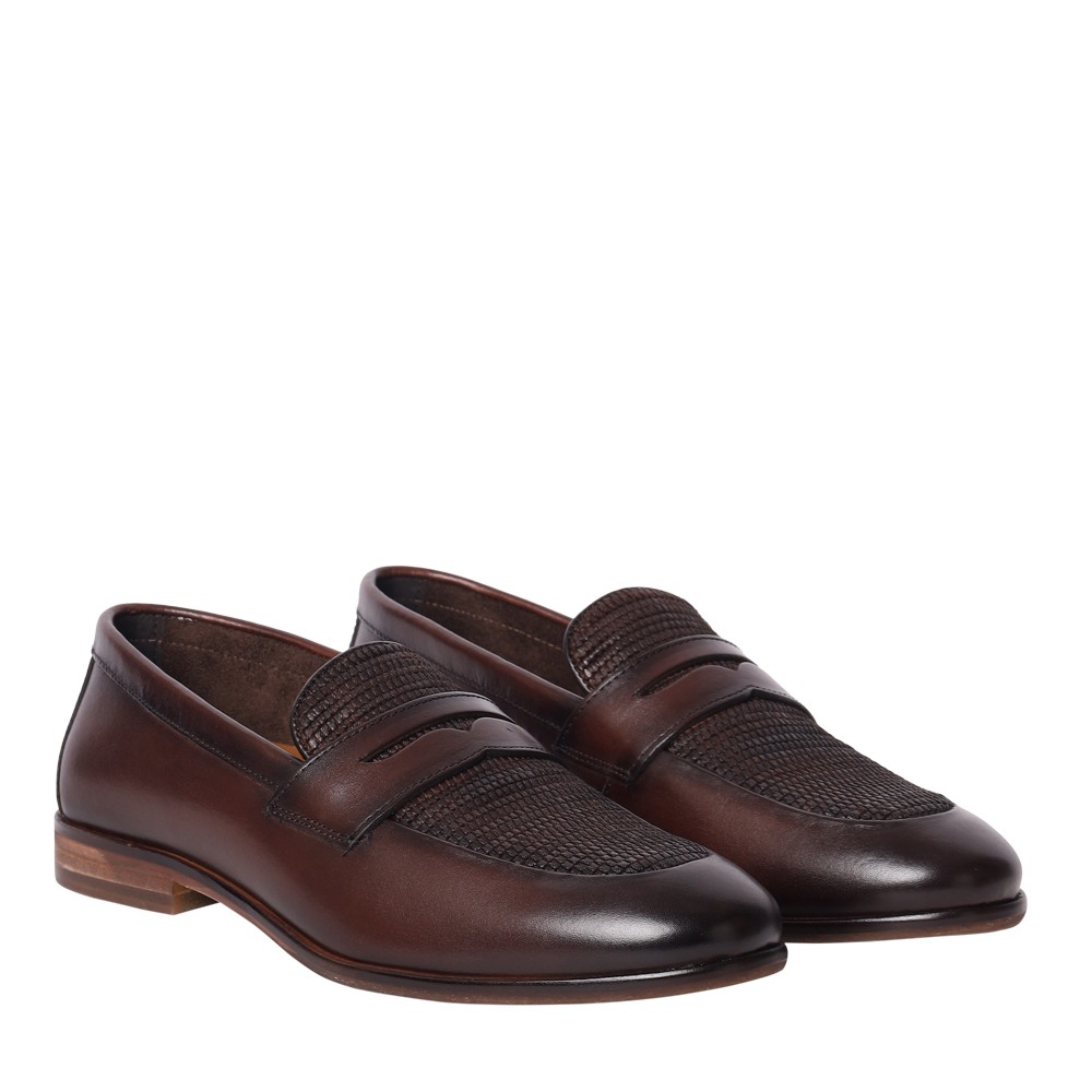 Magnus Brown Leather Dress Loafer