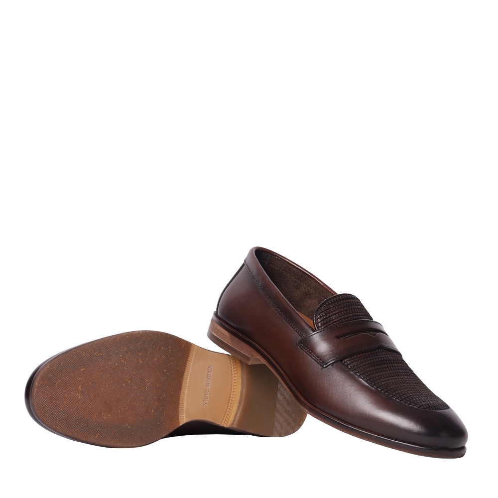 Magnus Brown Leather Dress Loafer