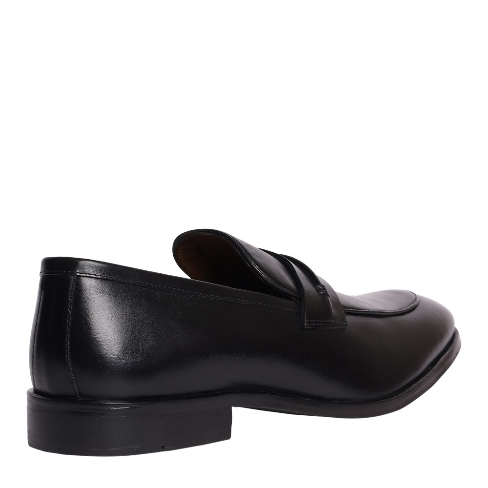 Matteo Black Leather Dress Loafer