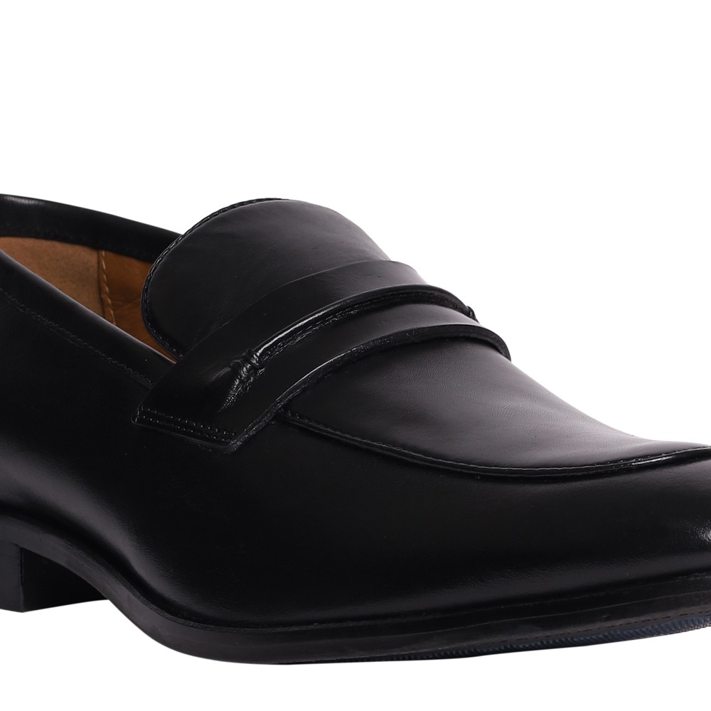 Matteo Black Leather Dress Loafer