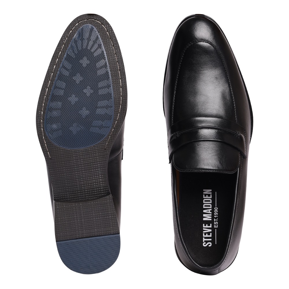 Matteo Black Leather Dress Loafer