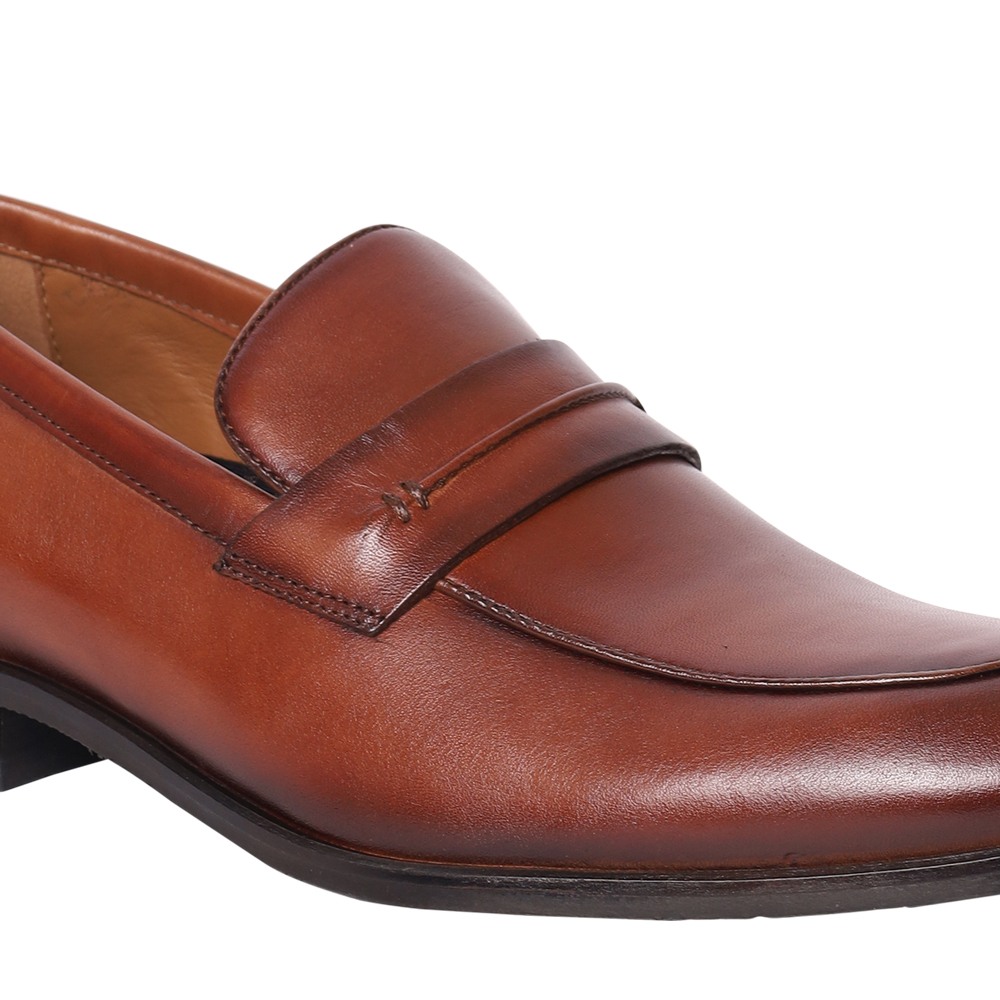 Matteo Tan Leather Dress Loafer