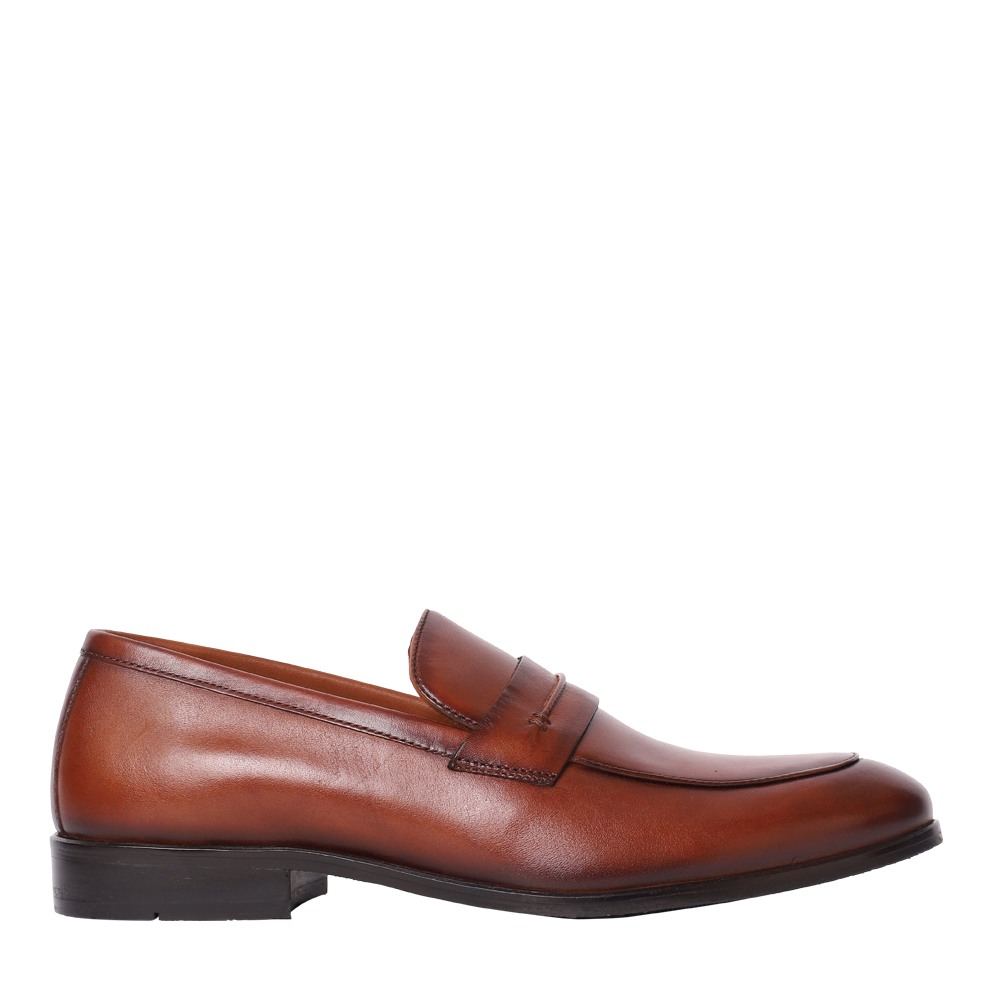 Matteo Tan Leather Dress Loafer