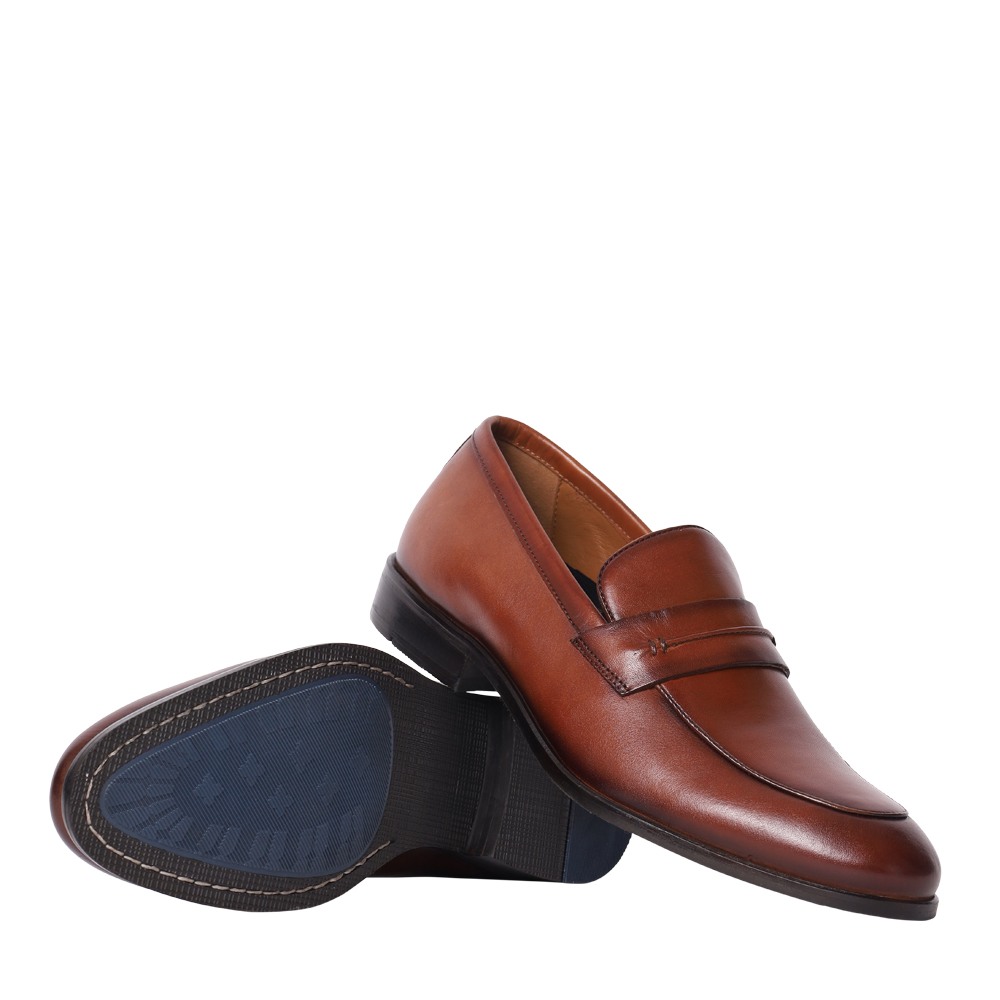 Matteo Tan Leather Dress Loafer