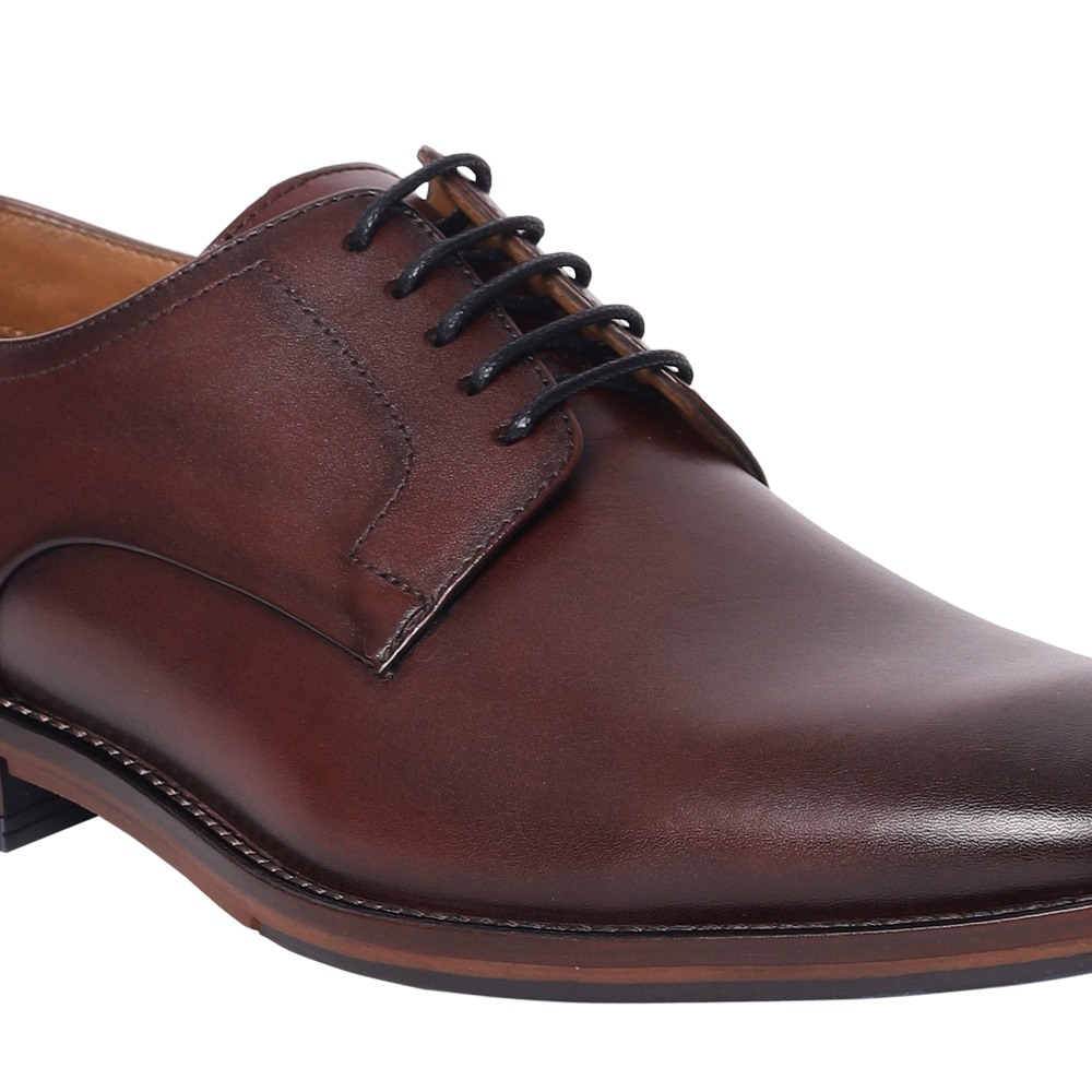 Adrien Burgundy Leather Tie-Ups & Dress Loafers