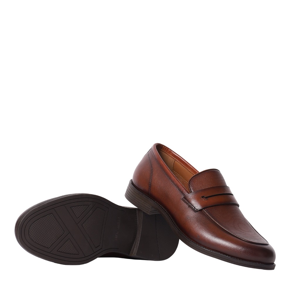 Floris Tan Leather Dress Loafer