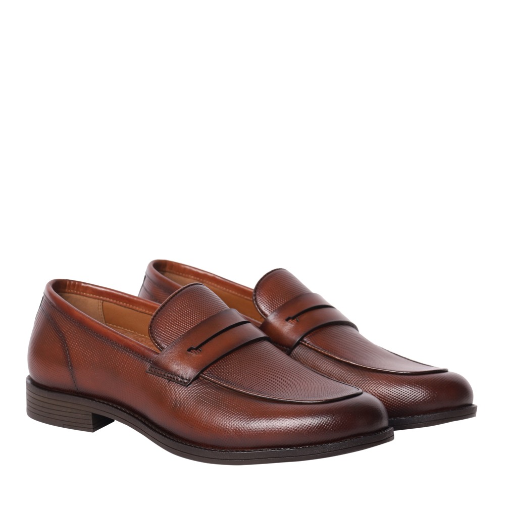 Floris Tan Leather Dress Loafer