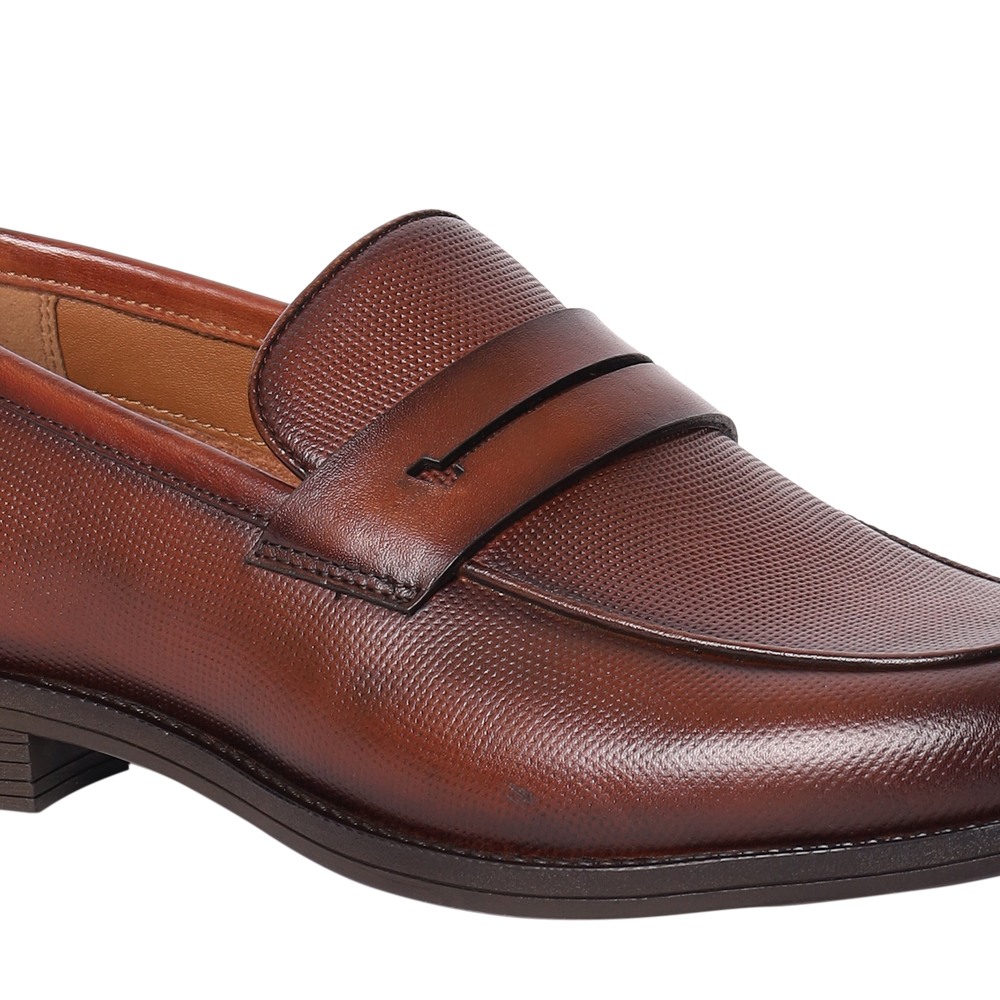 Floris Tan Leather Dress Loafer