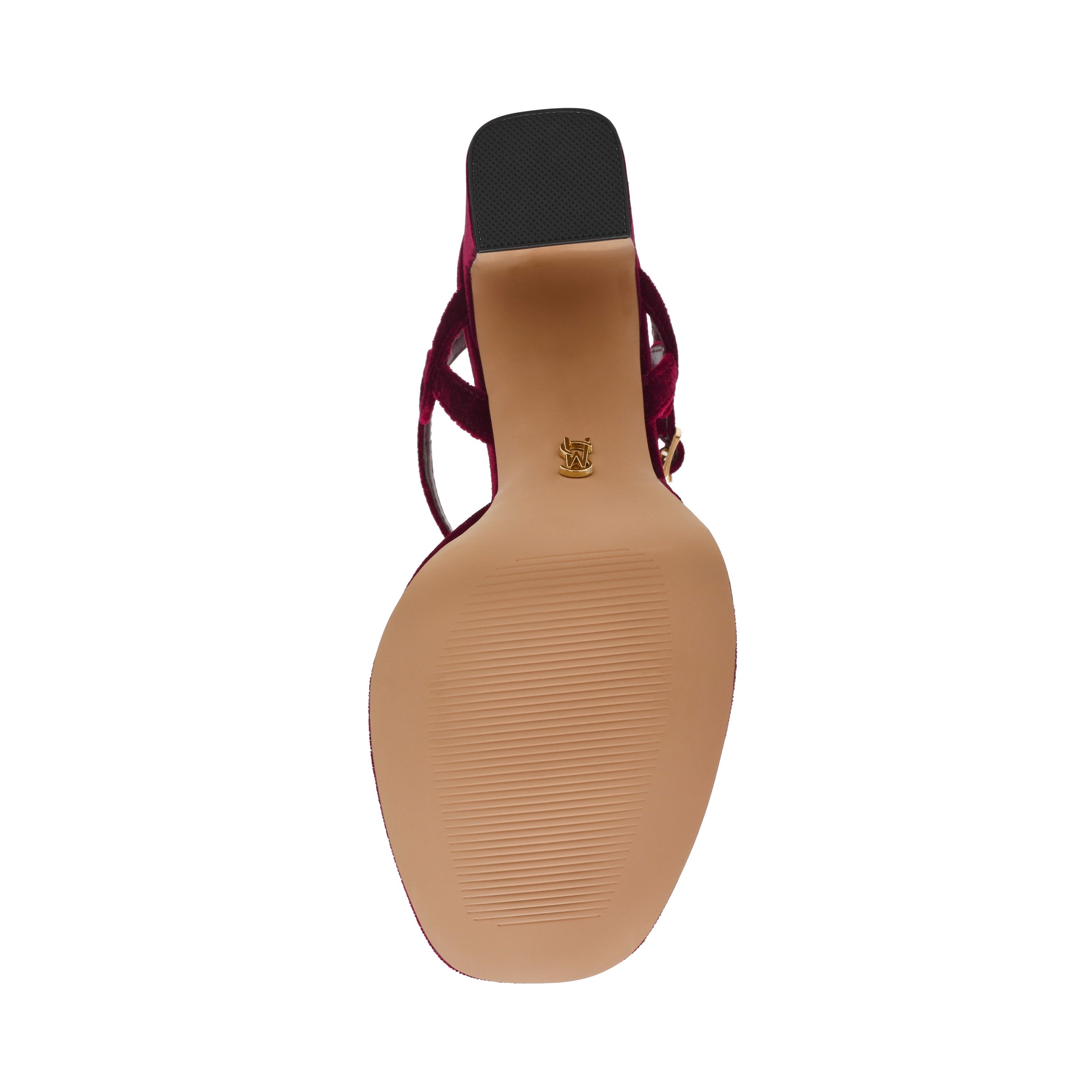 Miliana Burgundy Velvet Heels Sandals