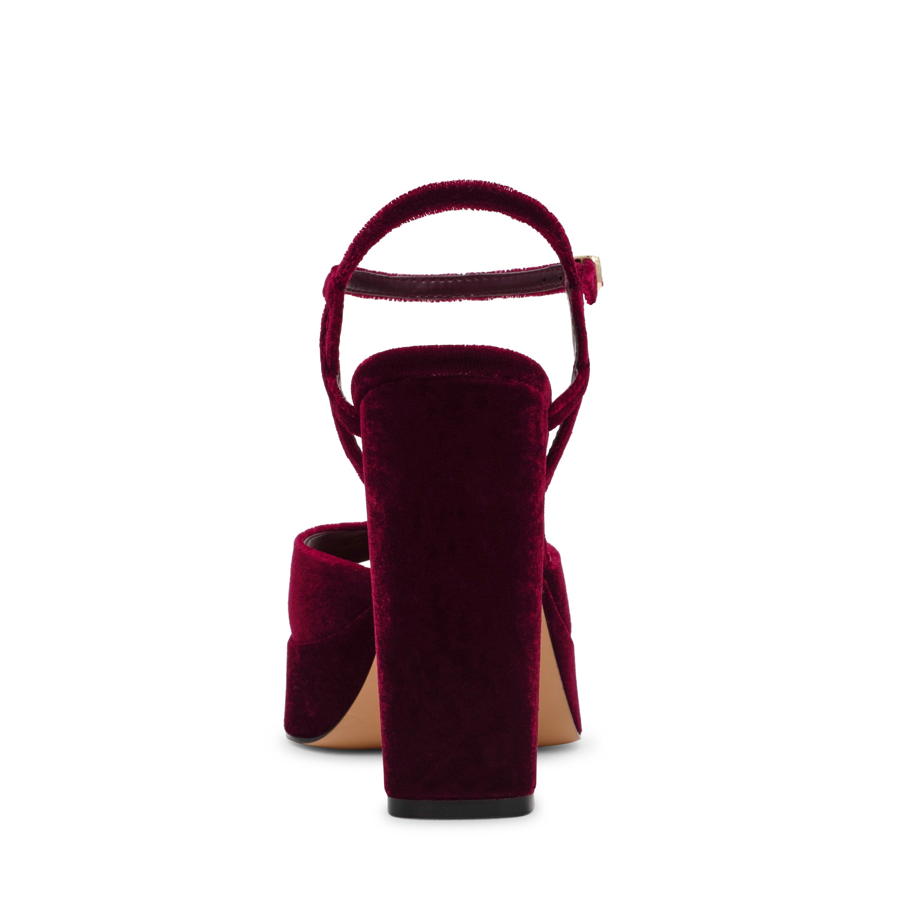 Miliana Burgundy Velvet Heels Sandals