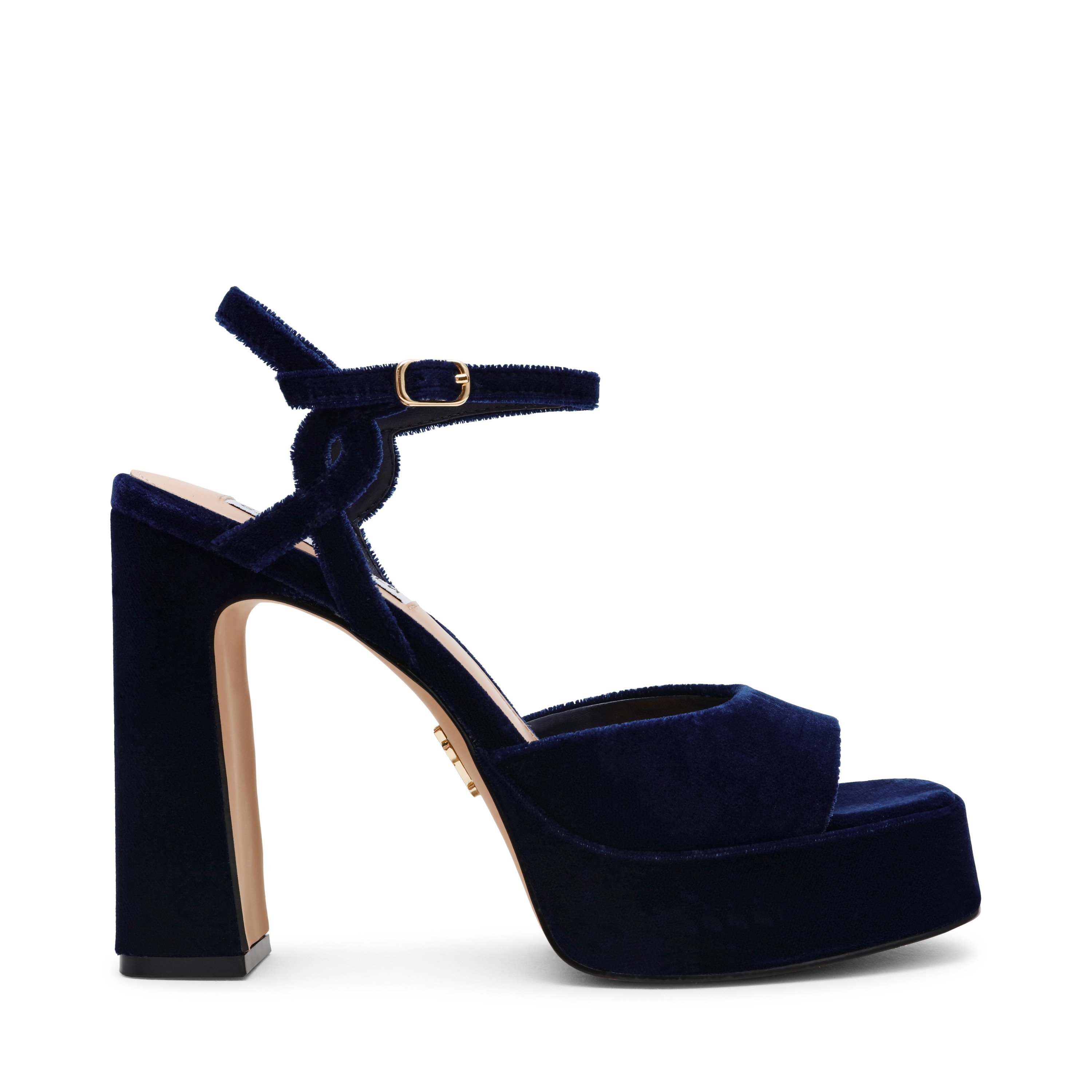 Miliana Blue Velvet Heels Sandals