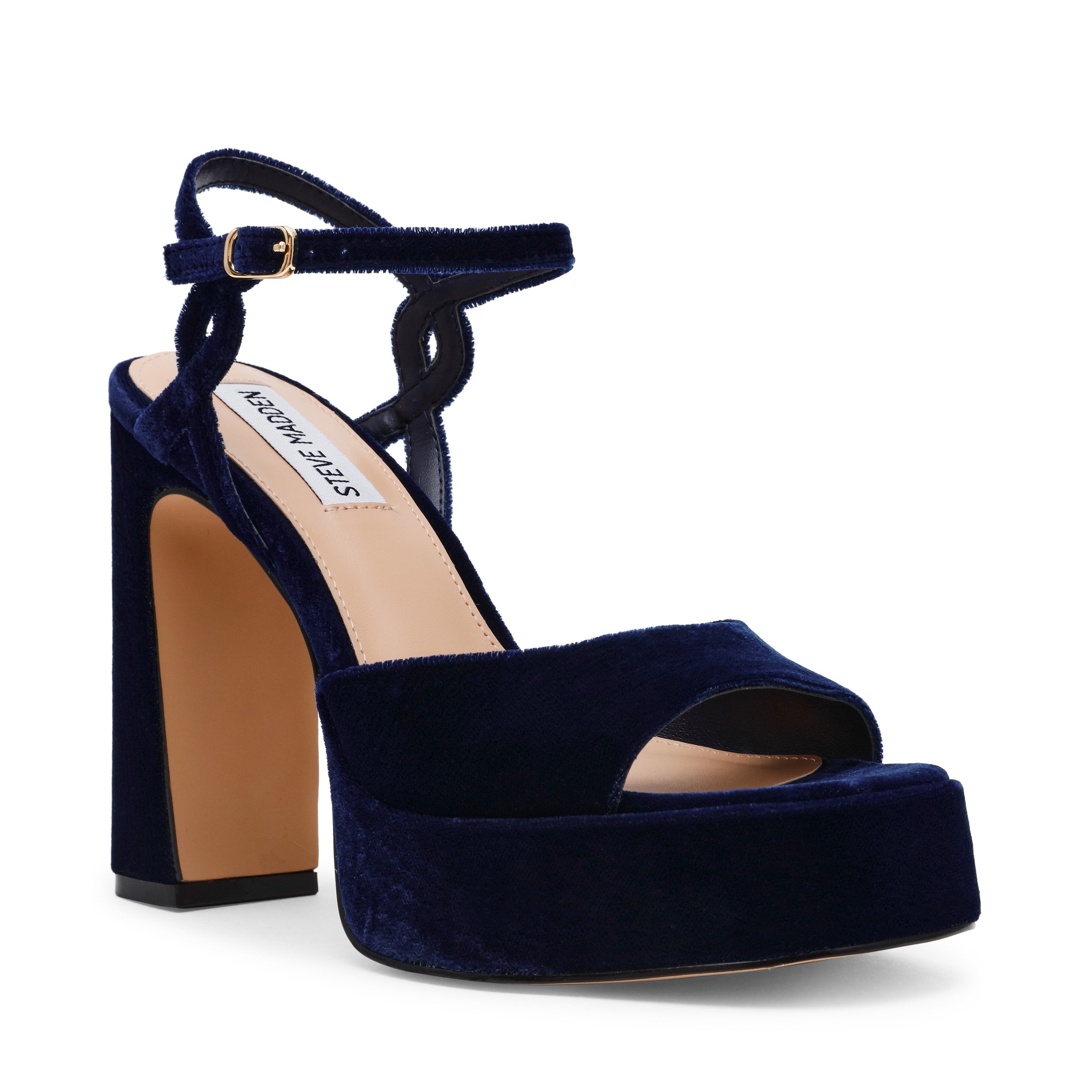 Miliana Blue Velvet Heels Sandals