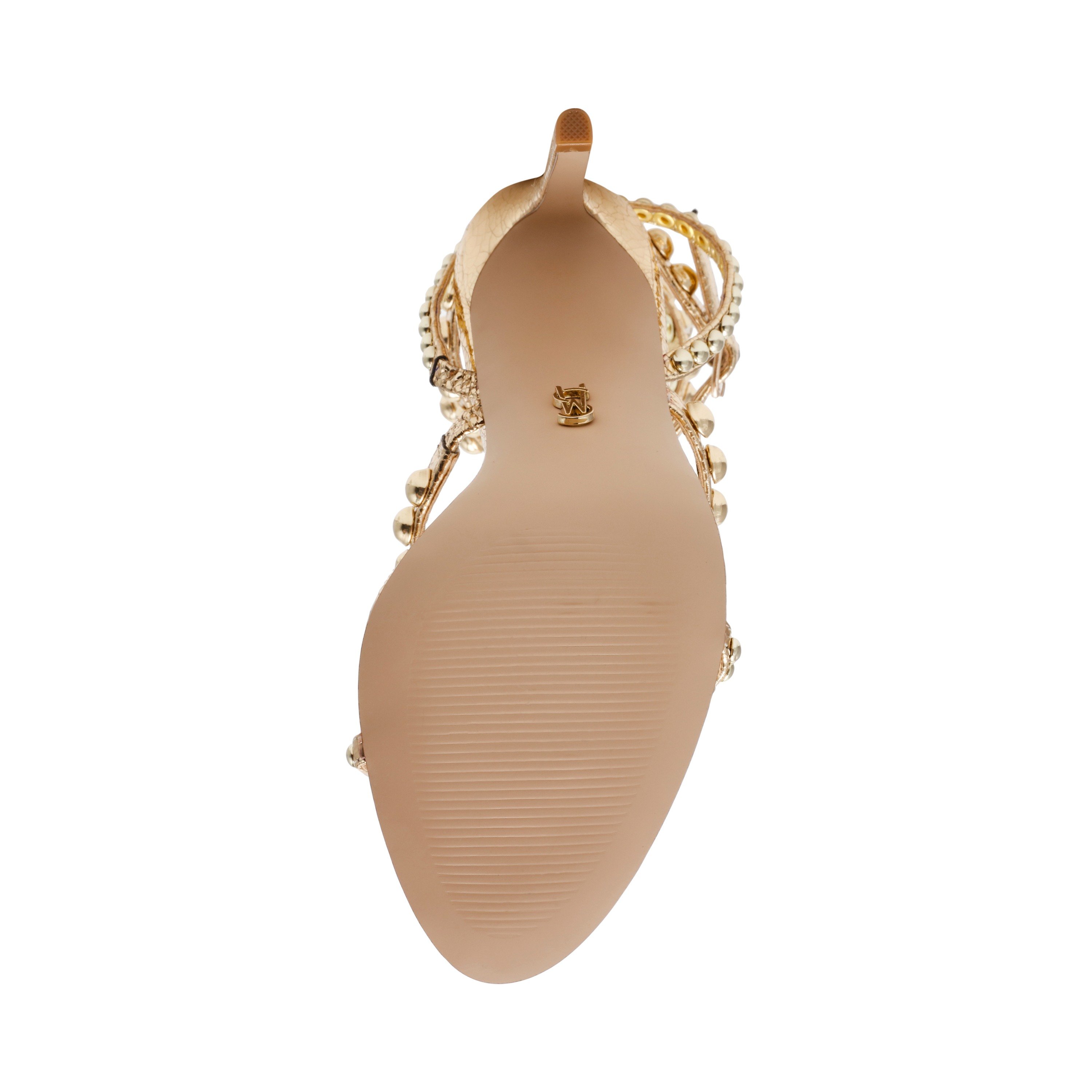 Teena Gold Multi Heels Sandals