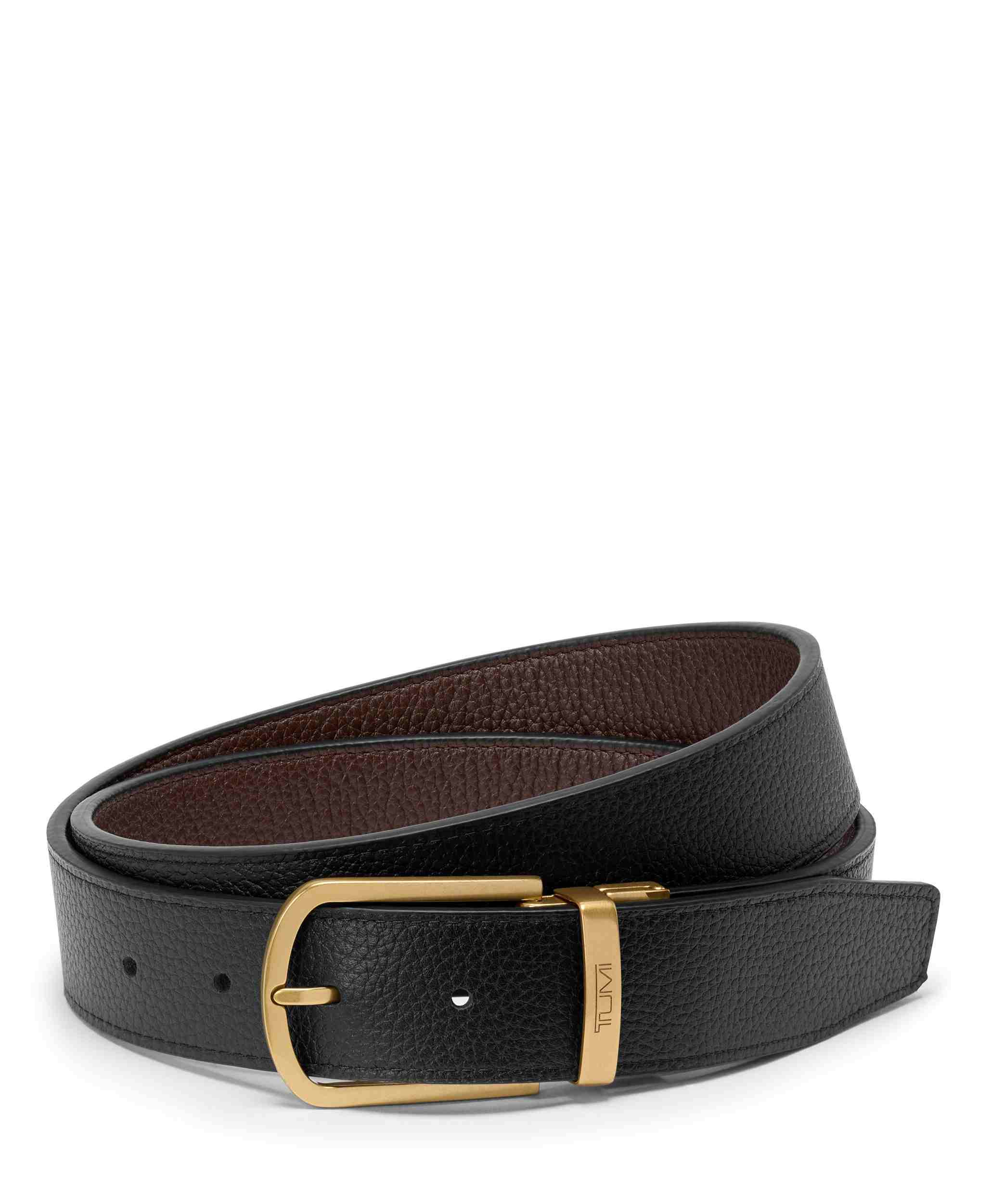 Horseshoe Reversible Pebbled Leather Belt