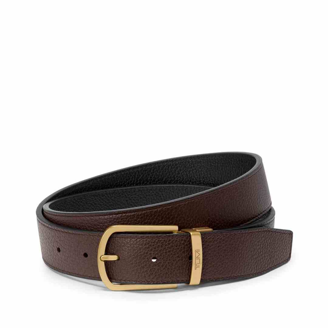 Horseshoe Reversible Pebbled Leather Belt